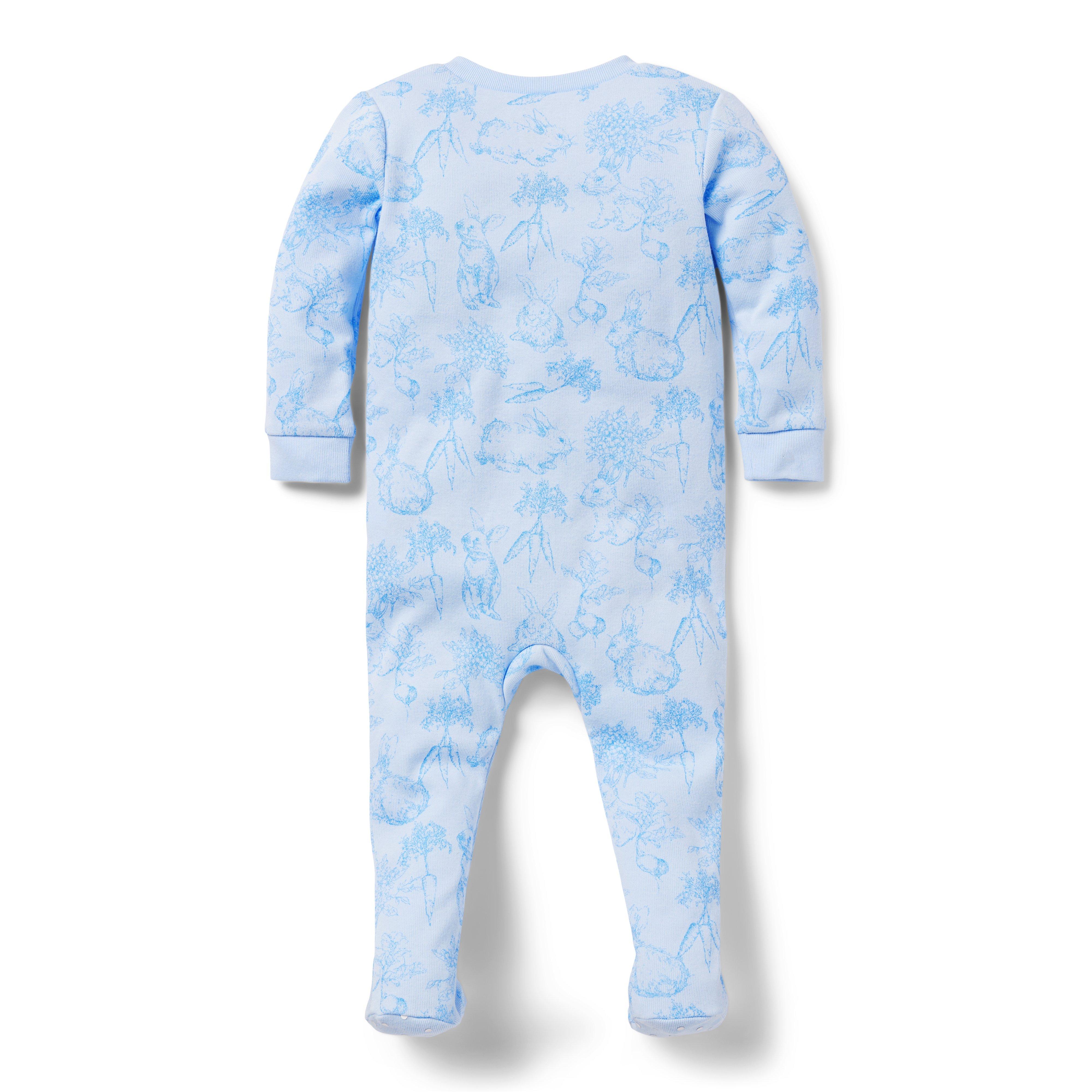 Baby Good Night Footed Pajama In Bunny Toile image number 1