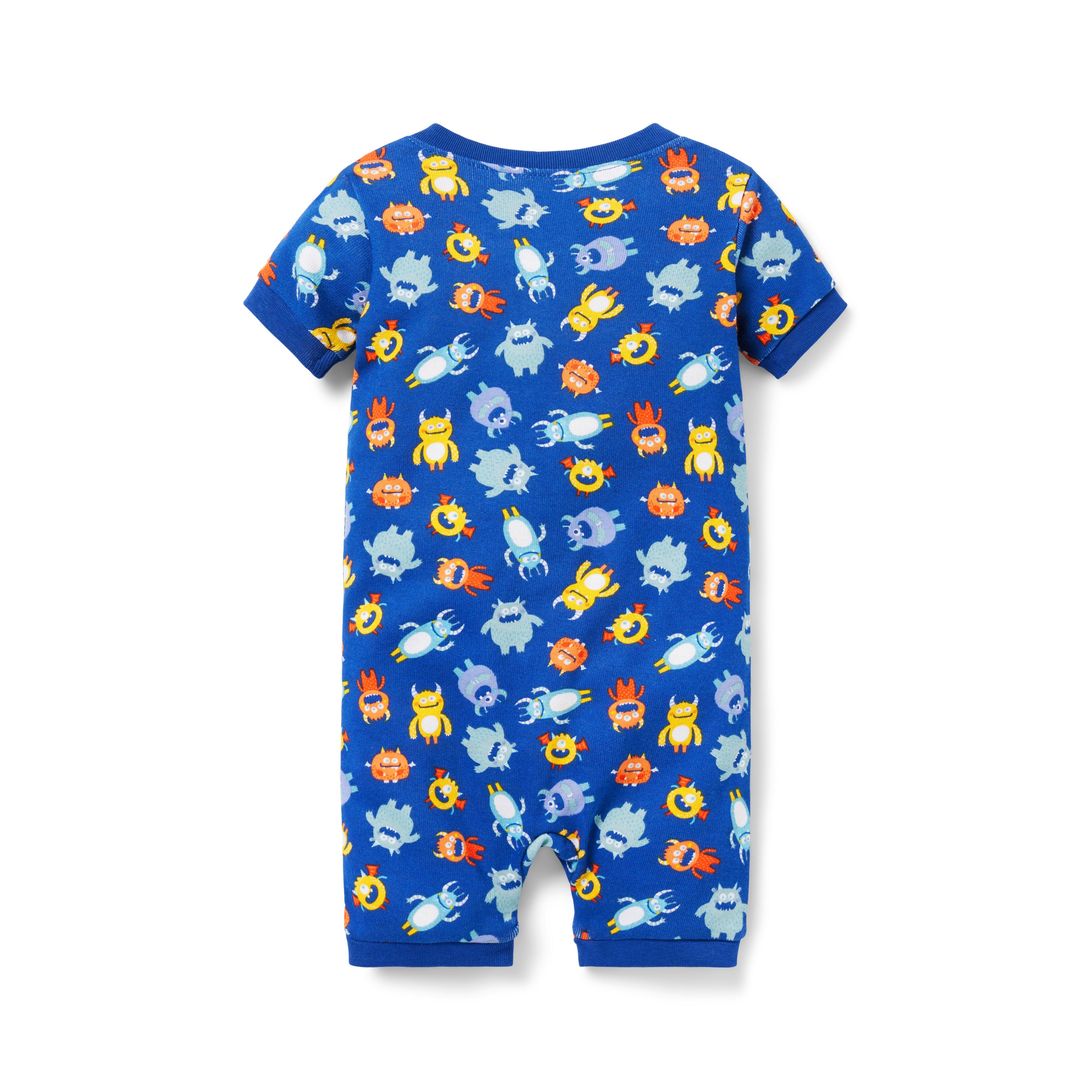 Baby Good Night Short Zip Pajama In Monster Friends image number 1