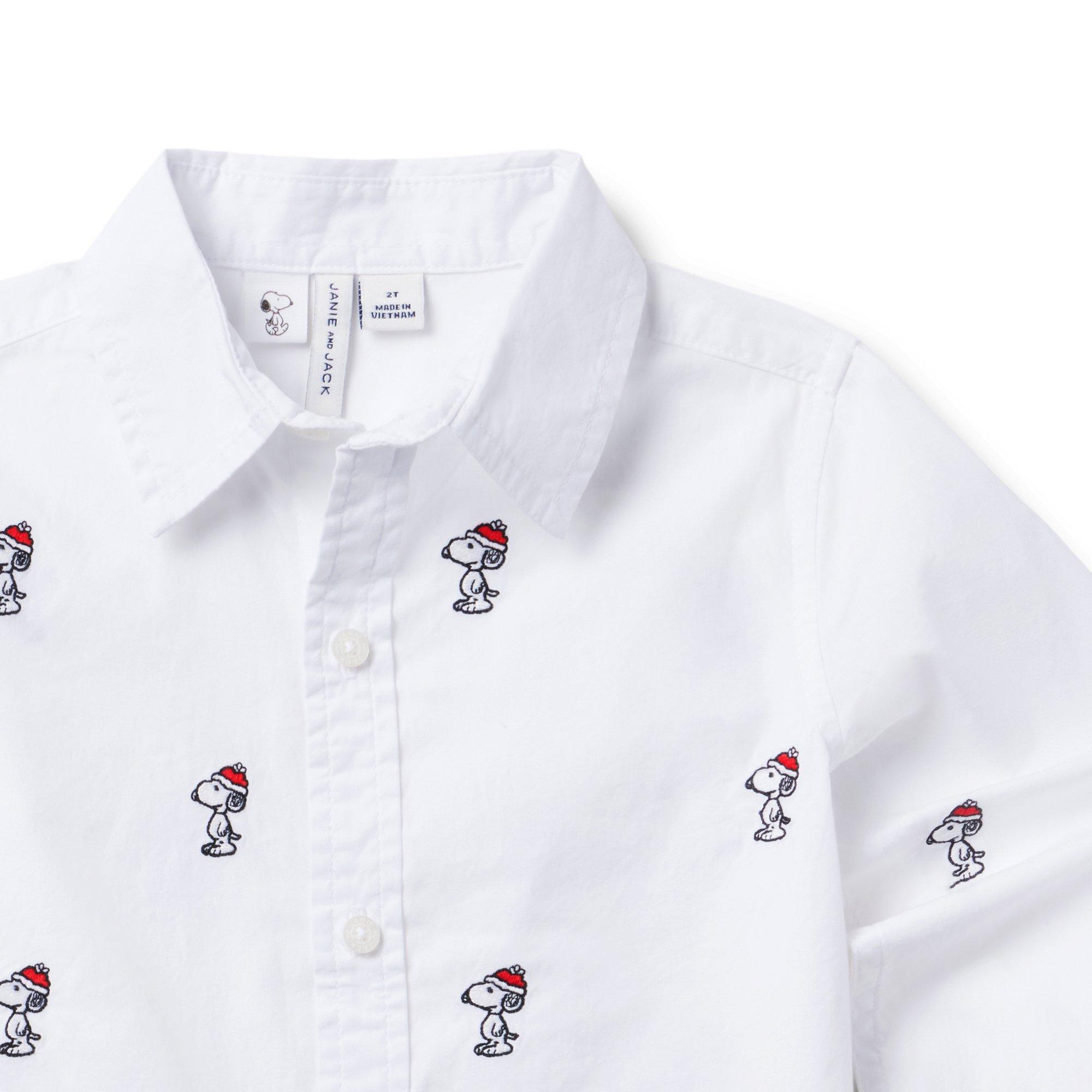 PEANUTS™ Snoopy Santa Poplin Shirt image number 4