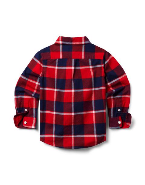 PEANUTS™ Snoopy Santa Plaid Shirt