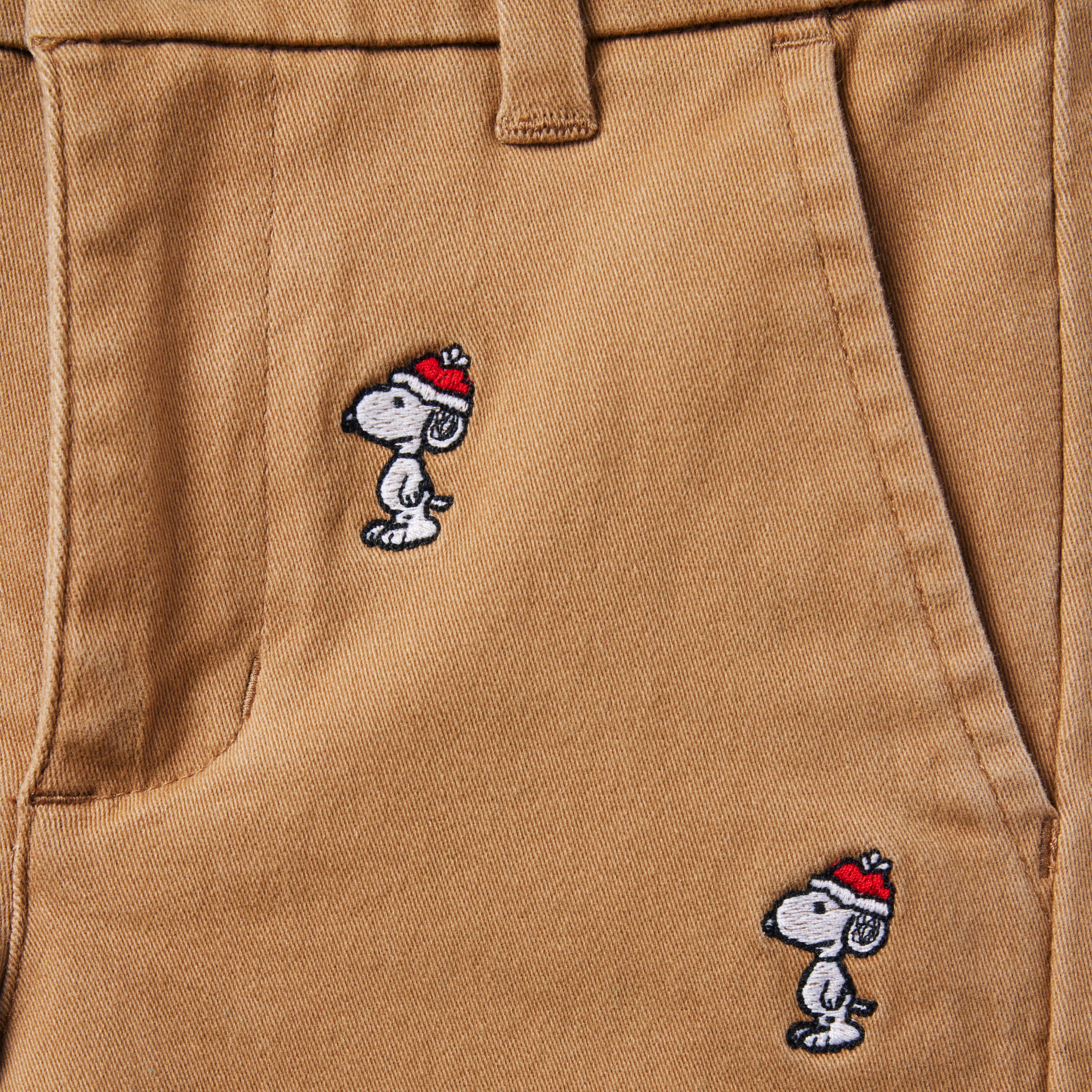 PEANUTS™ Snoopy Santa Embroidered Twill Pant image number 3