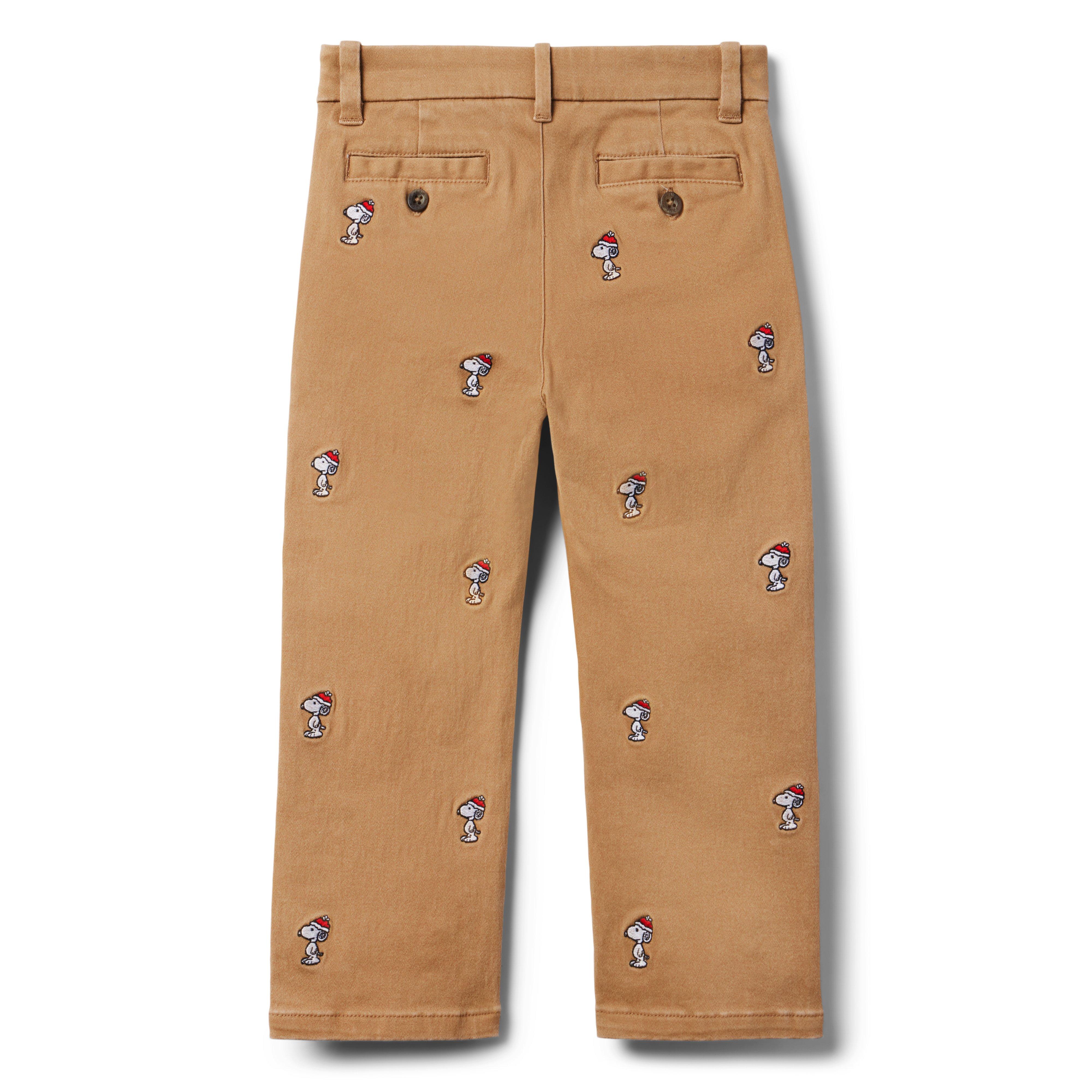 PEANUTS™ Snoopy Santa Embroidered Twill Pant image number 1