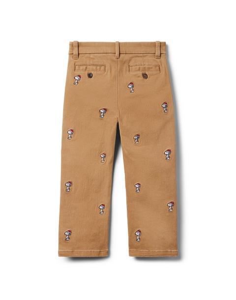 PEANUTS™ Snoopy Santa Embroidered Twill Pant
