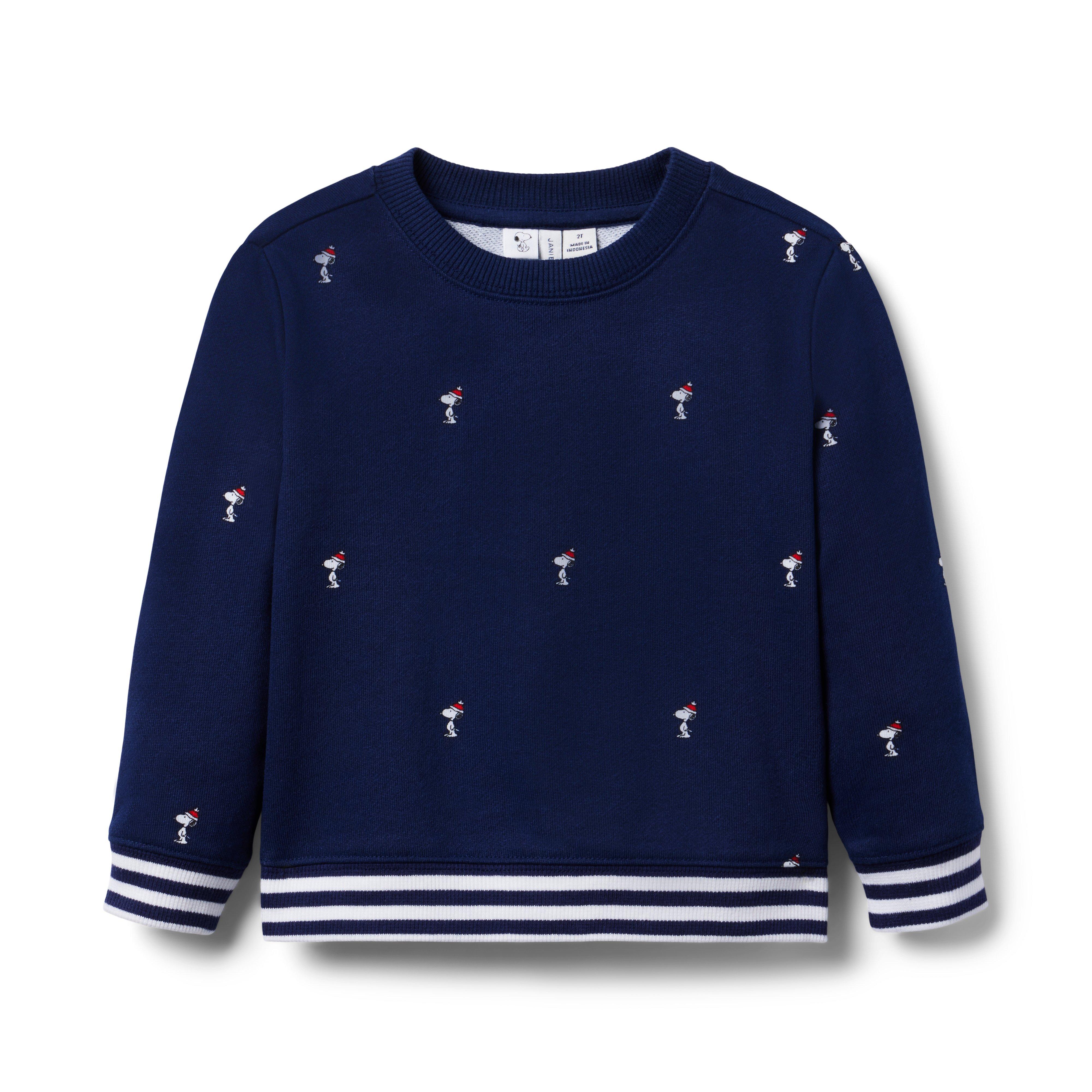 PEANUTS™  Snoopy Santa Striped Cuff Sweatshirt