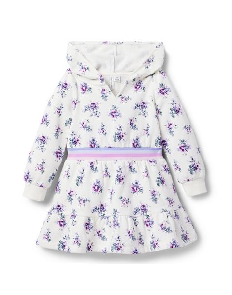 Floral Hooded Fleece Dress