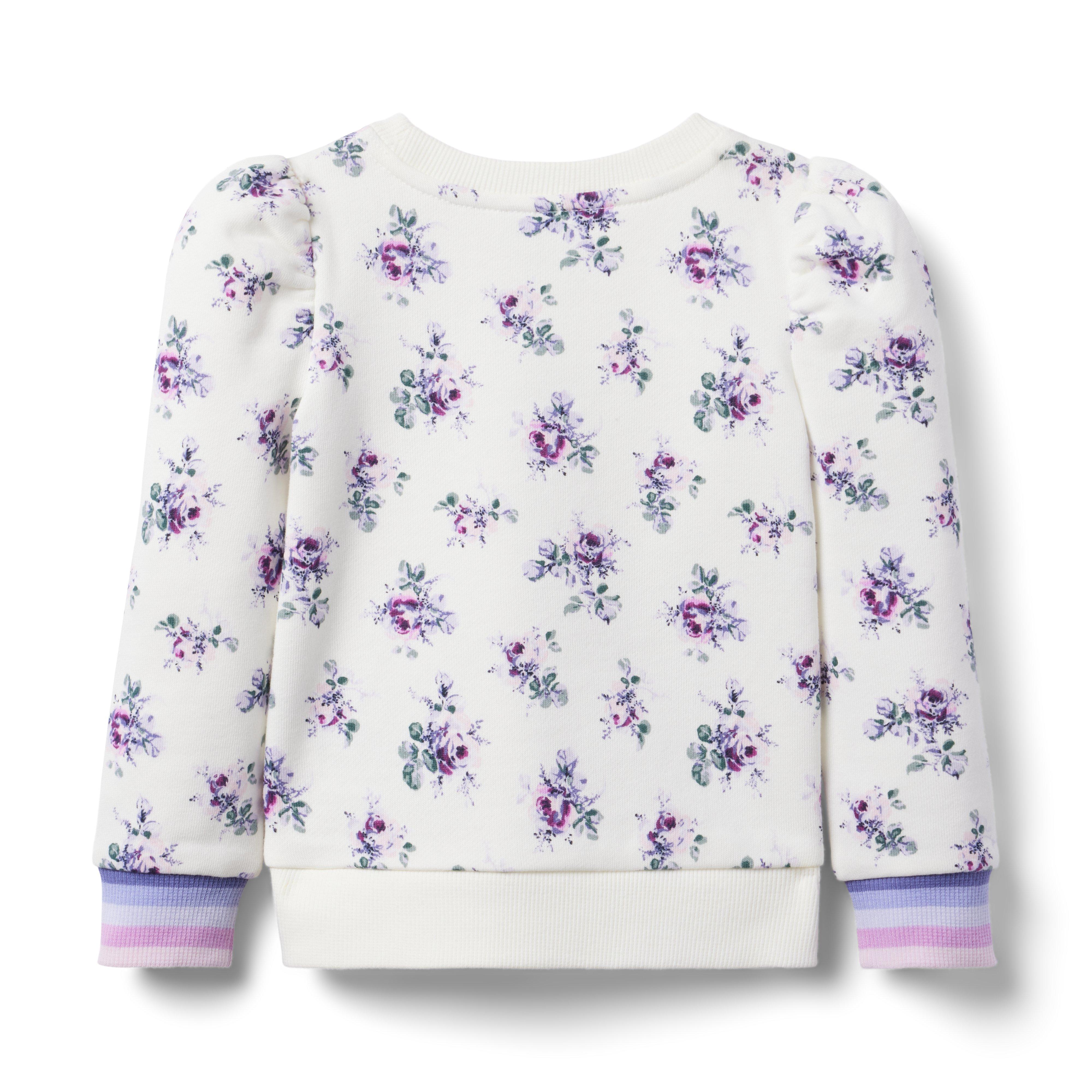 Floral Puff Sleeve Sweatshirt image number 1