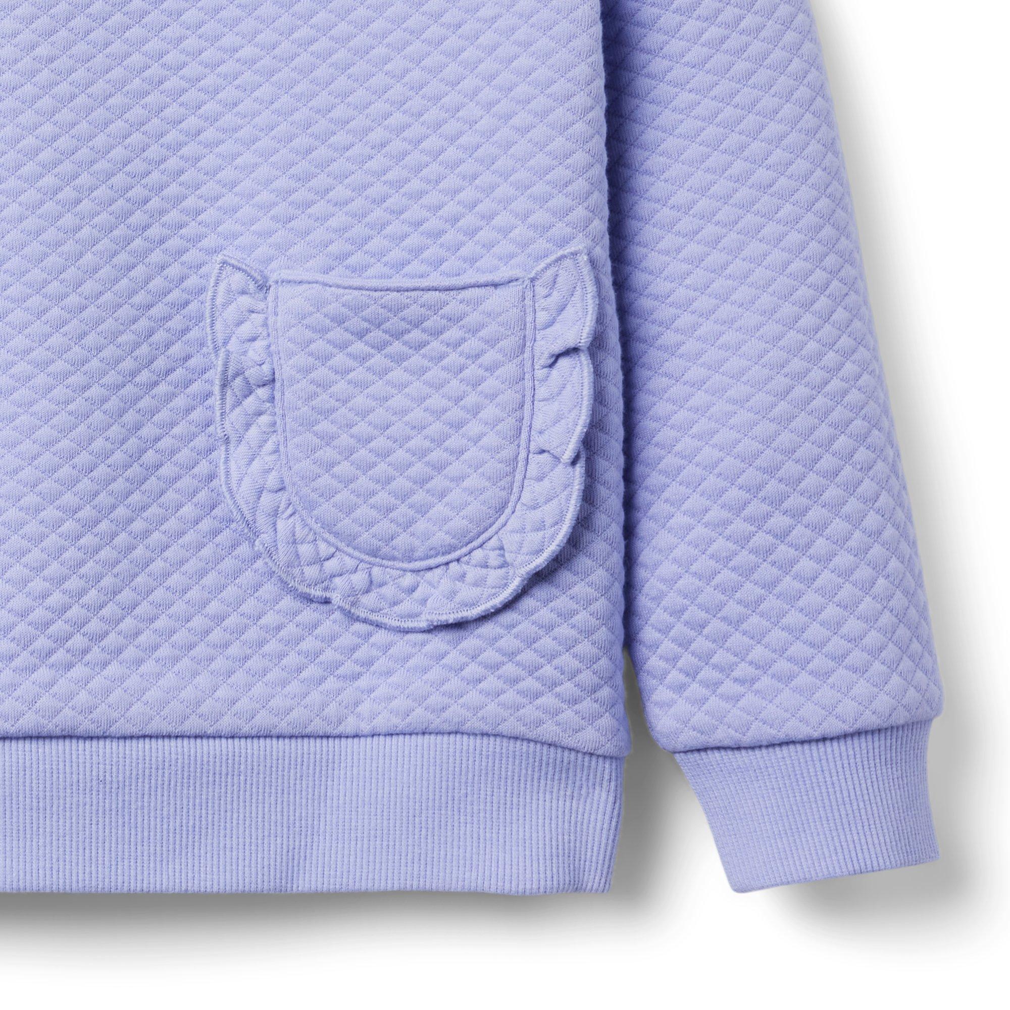 Quilted Jacquard Ruffle Pocket Sweatshirt image number 2