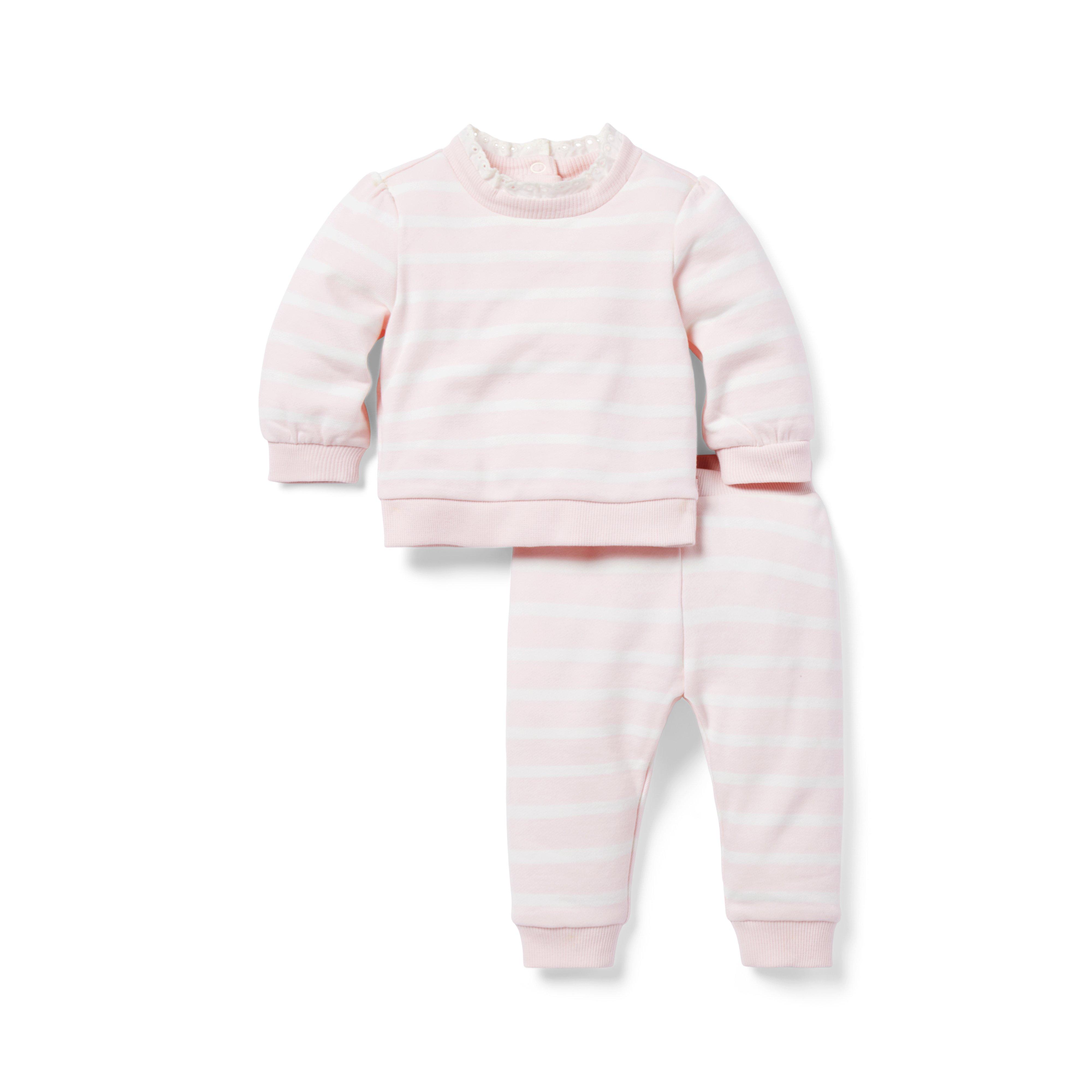 Baby Striped French Terry Matching Set