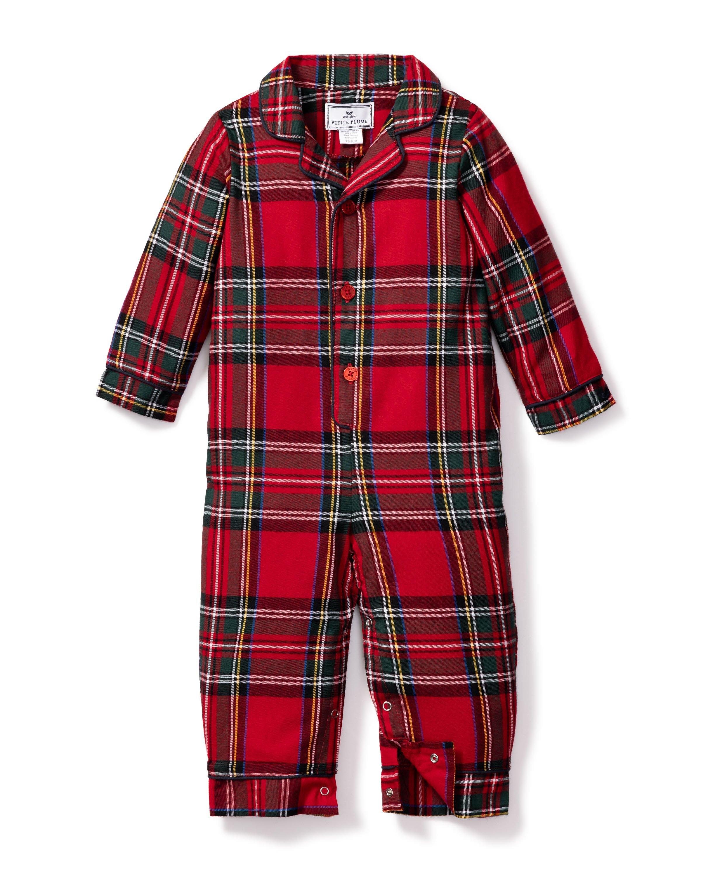 Petite Plume Baby Imperial Tartan Pajama Romper