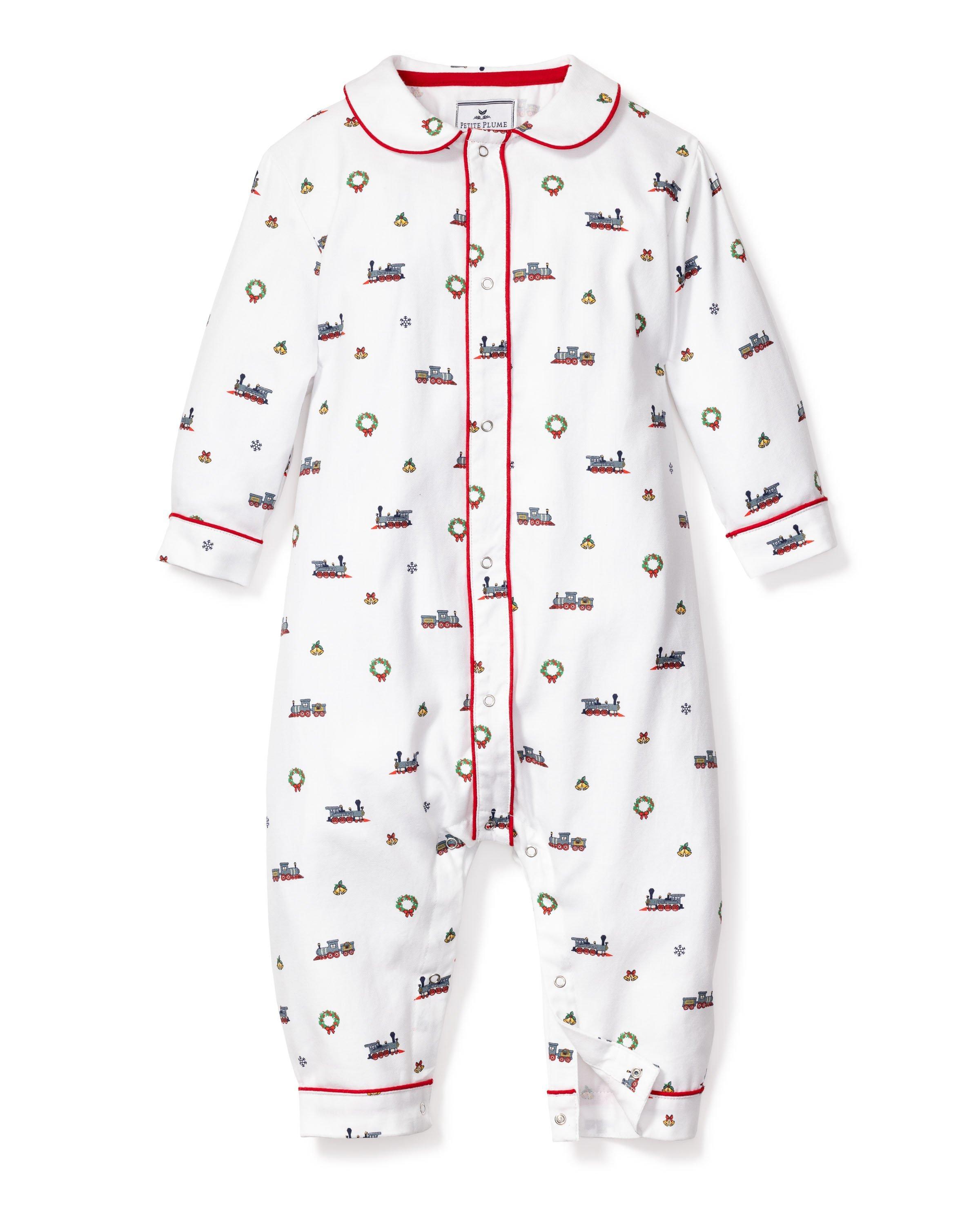 Petite Plume Baby Arctic Express Cambridge Pajama Romper image number 0