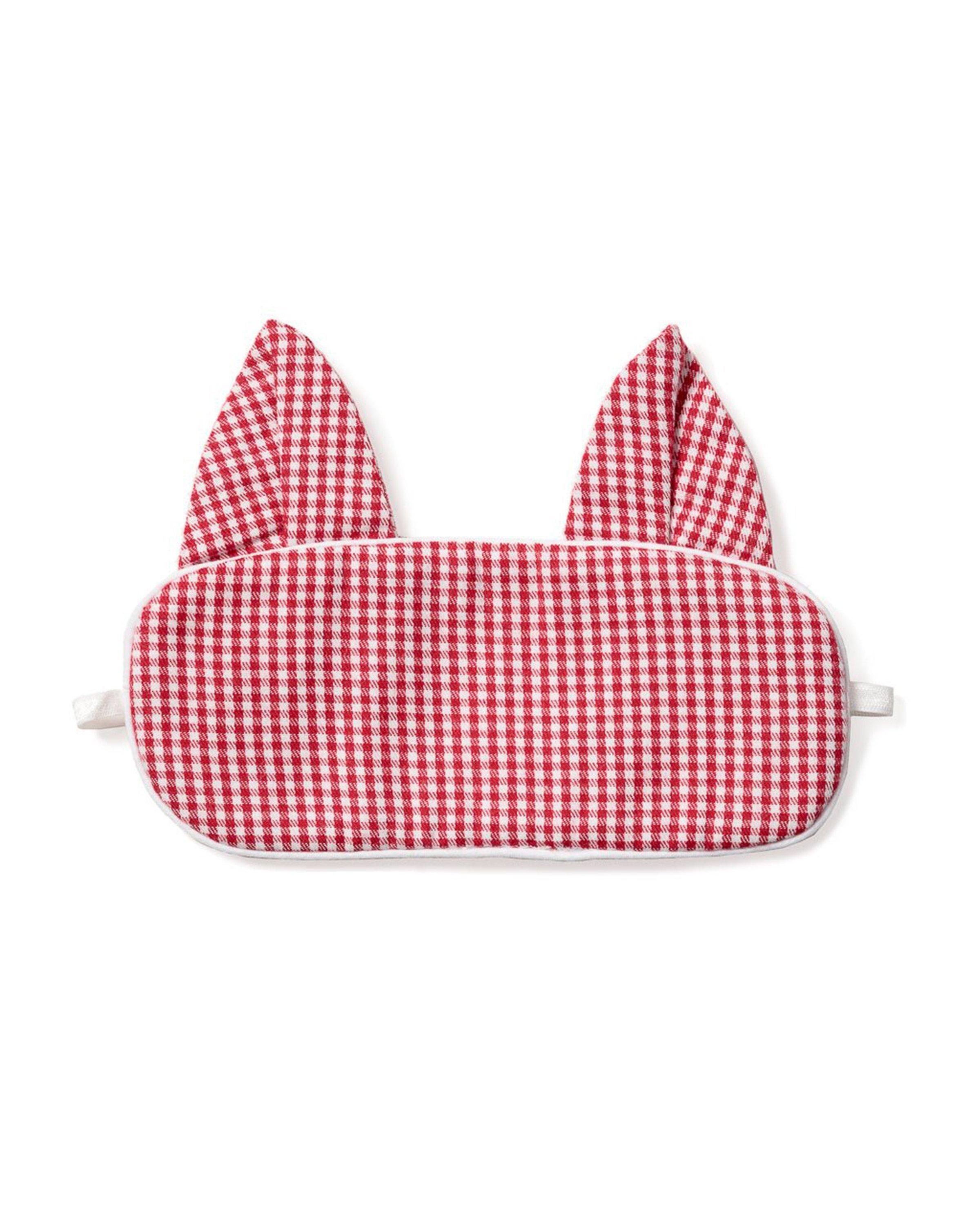 Petite Plume Gingham Kitty Sleep Mask