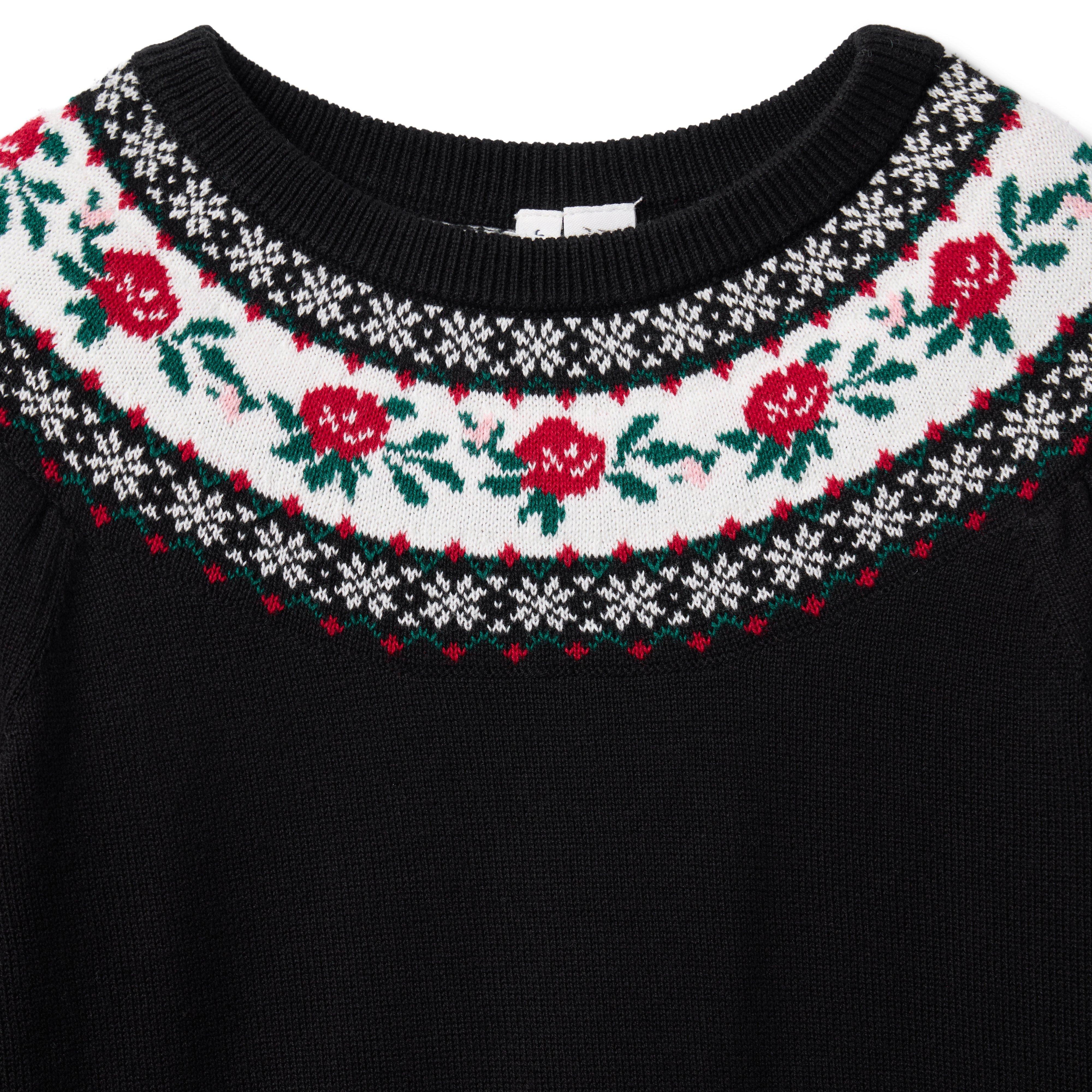 American Girl® x Janie and Jack Rose Fair Isle Sweater image number 4