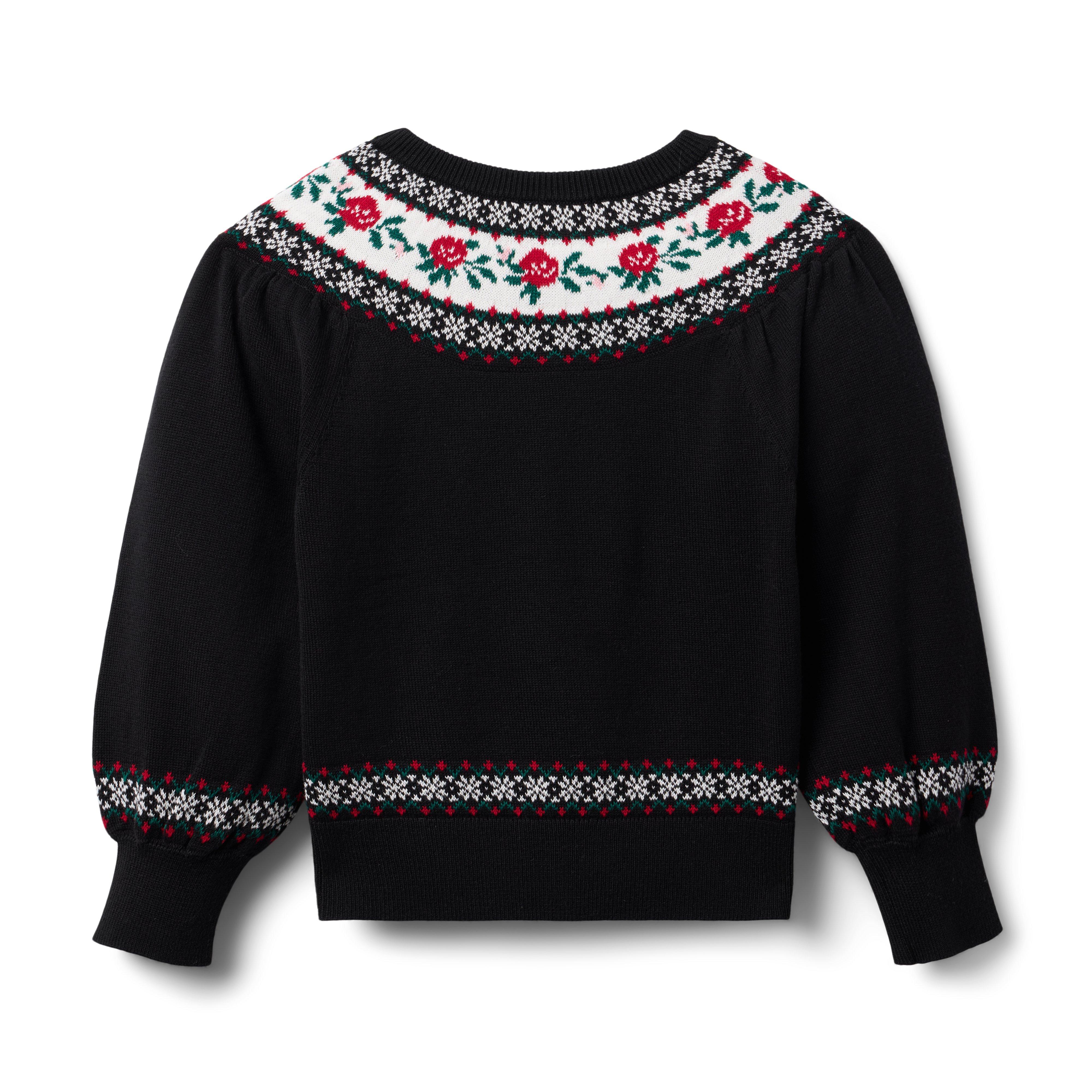 American Girl® x Janie and Jack Rose Fair Isle Sweater image number 2
