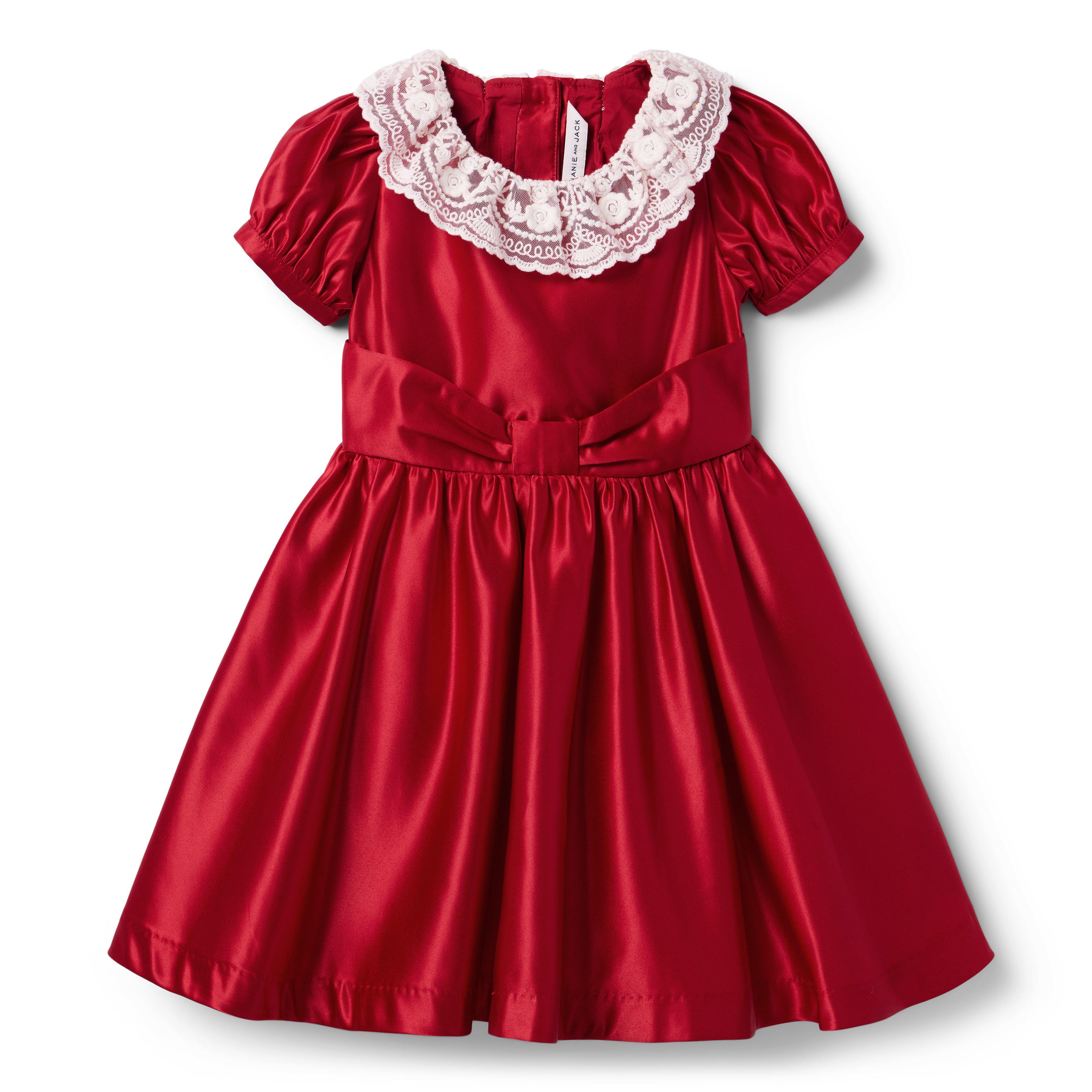 American Girl® x Janie and Jack Holly-Red Party Dress image number 1