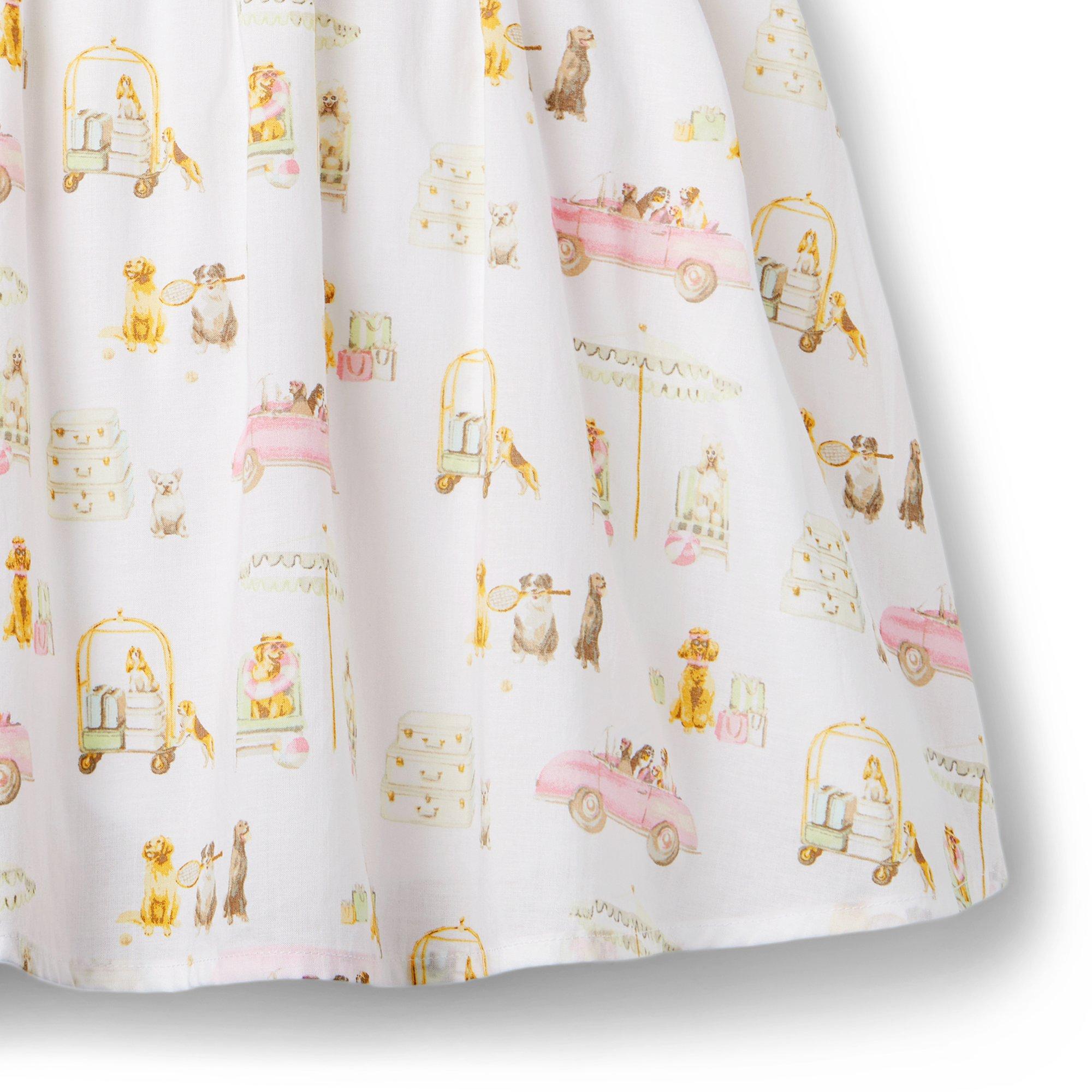 Girl White Dog Days Gray Malin Dog Days Dress by Janie and Jack