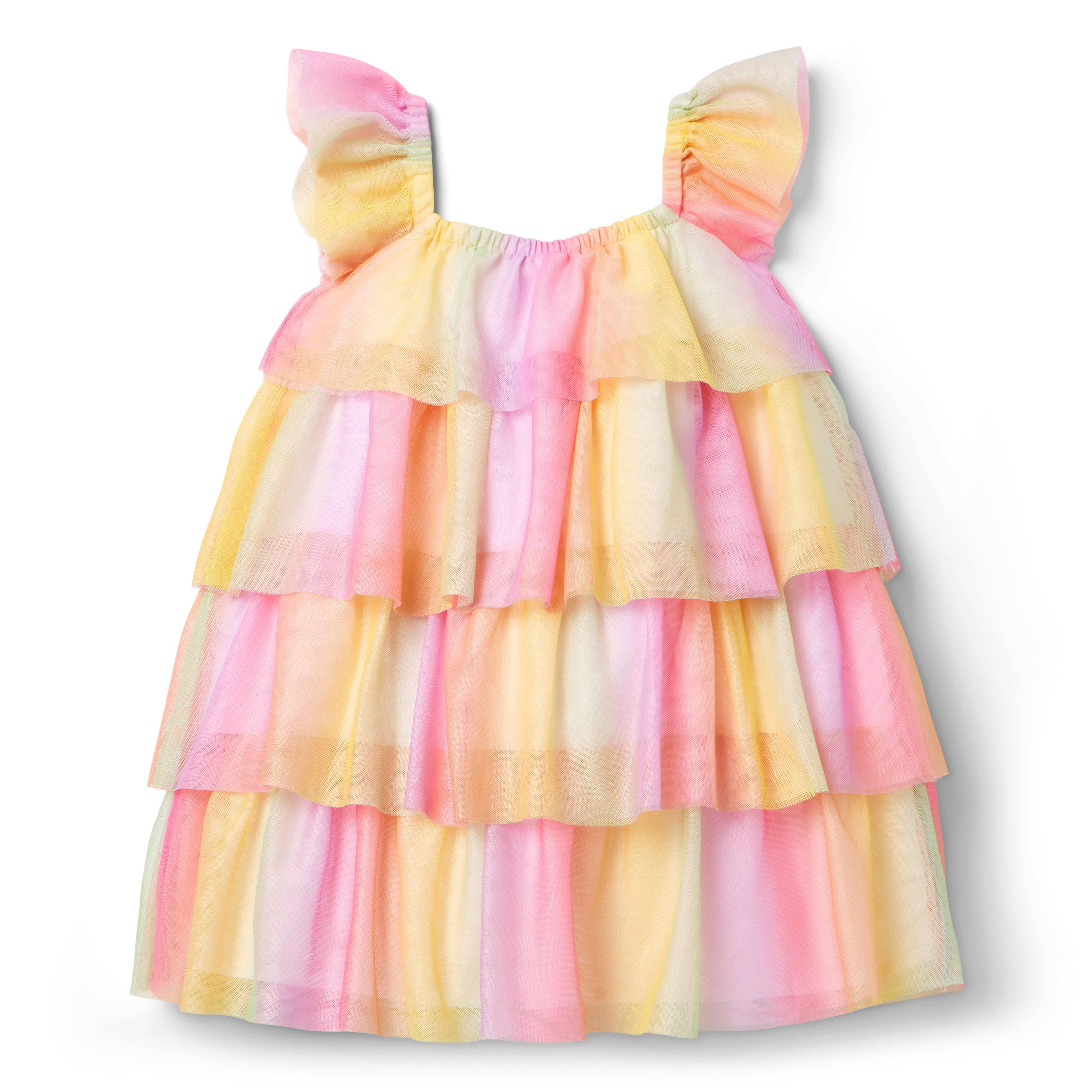 Rainbow Tiered Tulle Dress image number 1
