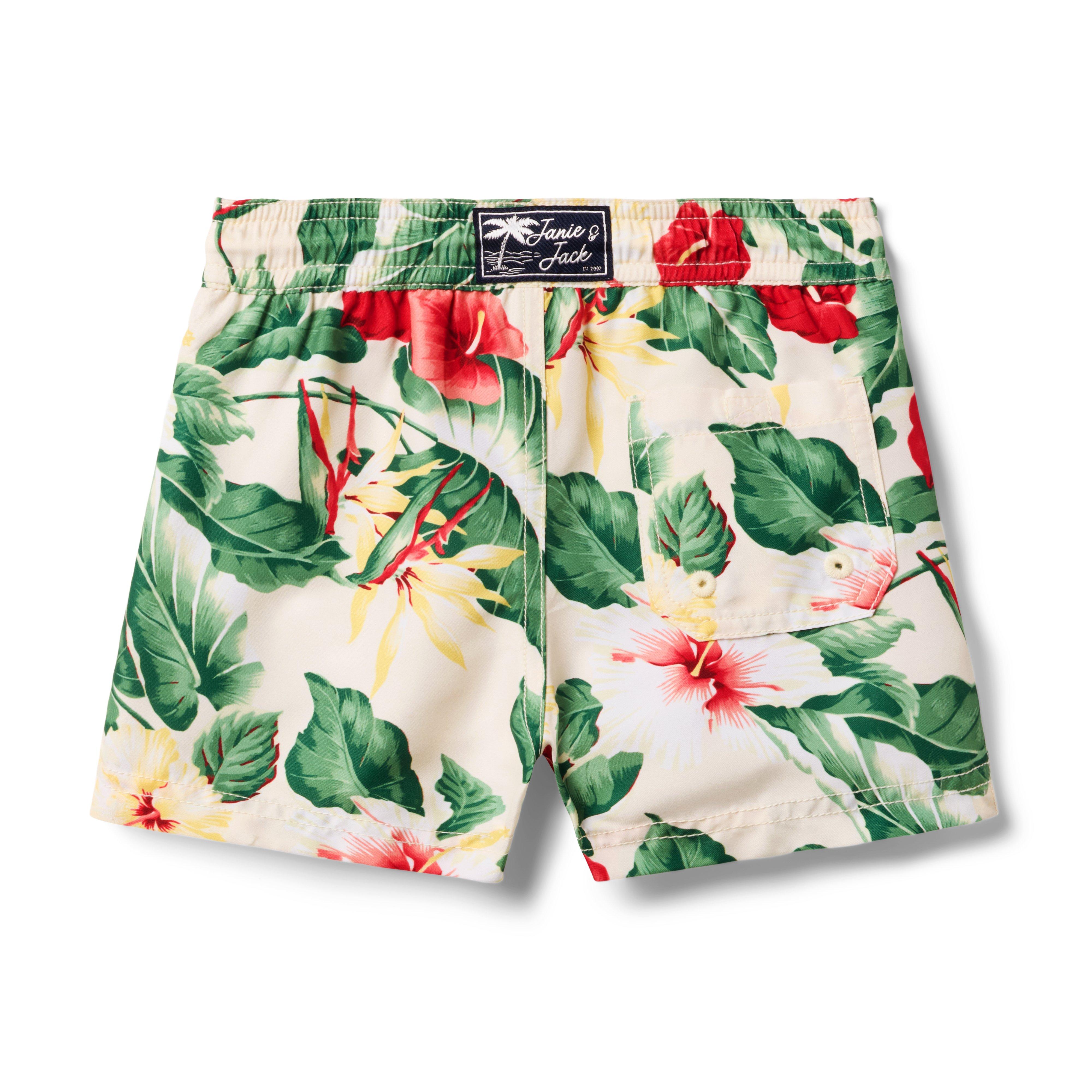 Recycled Tropical Floral Swim Trunk image number 2