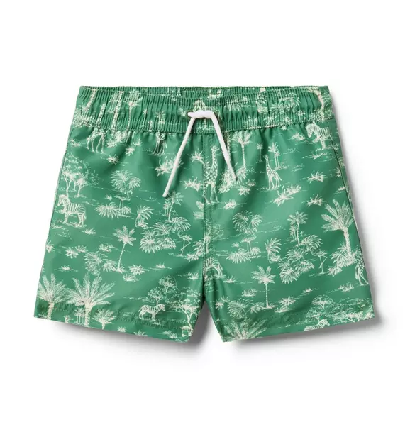 Recycled Tropical Toile Swim Trunk image number 0