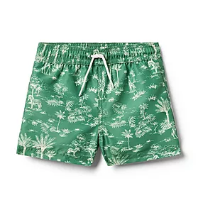 Recycled Tropical Toile Swim Trunk