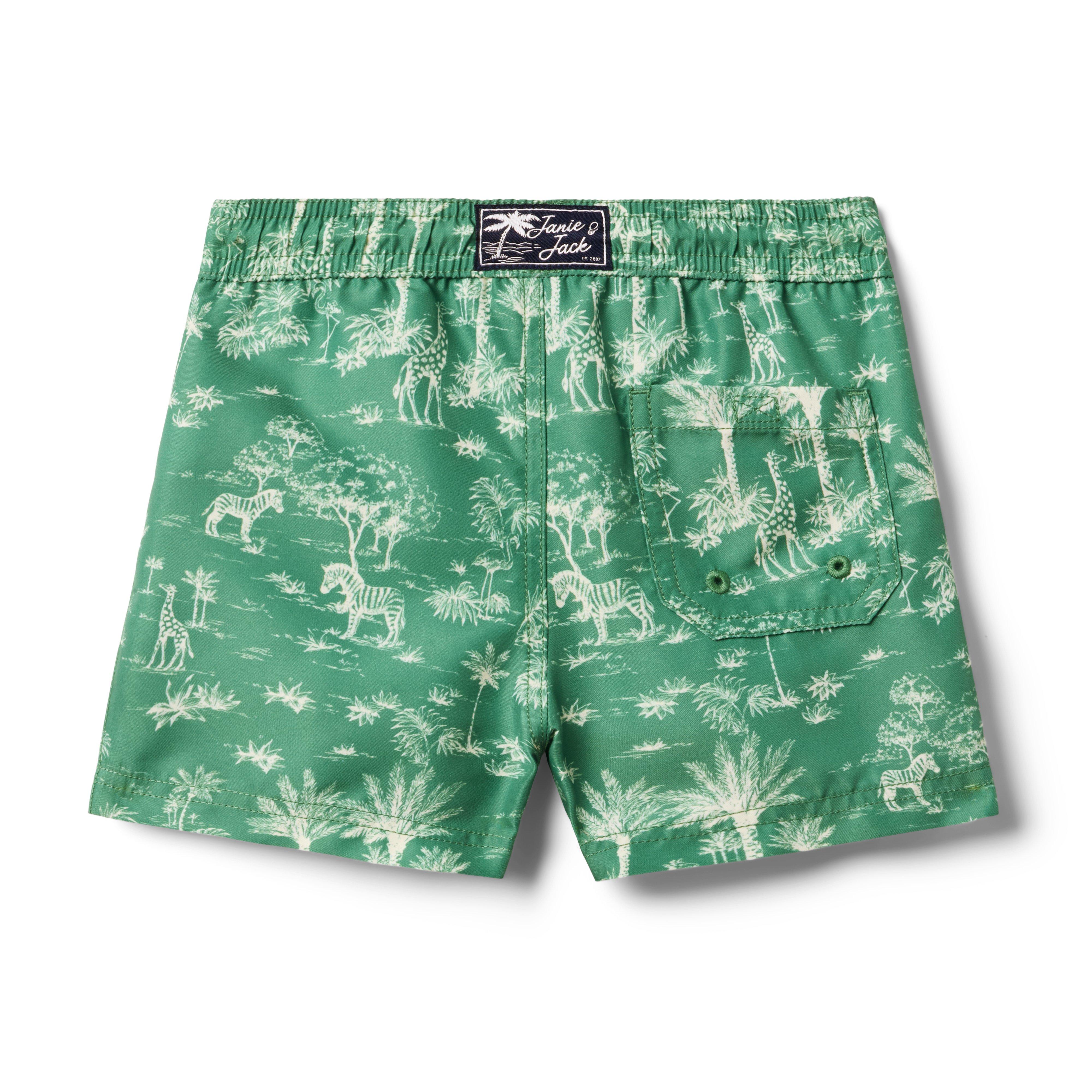 Recycled Tropical Toile Swim Trunk image number 1