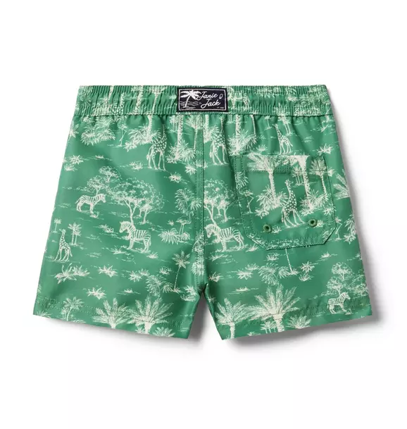 Recycled Tropical Toile Swim Trunk image number 1