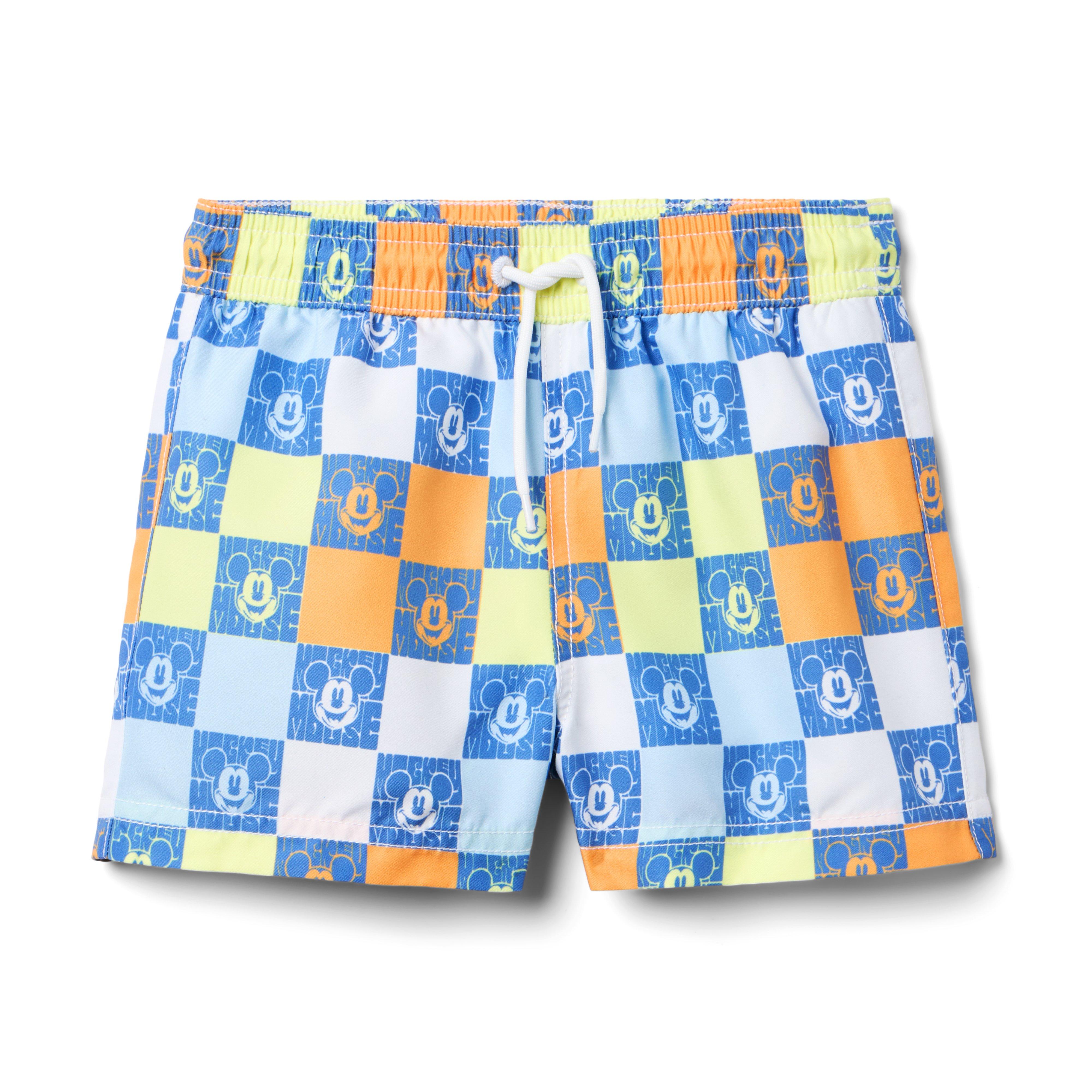 Disney Mickey Mouse Recycled Check Swim Trunk   image number 0
