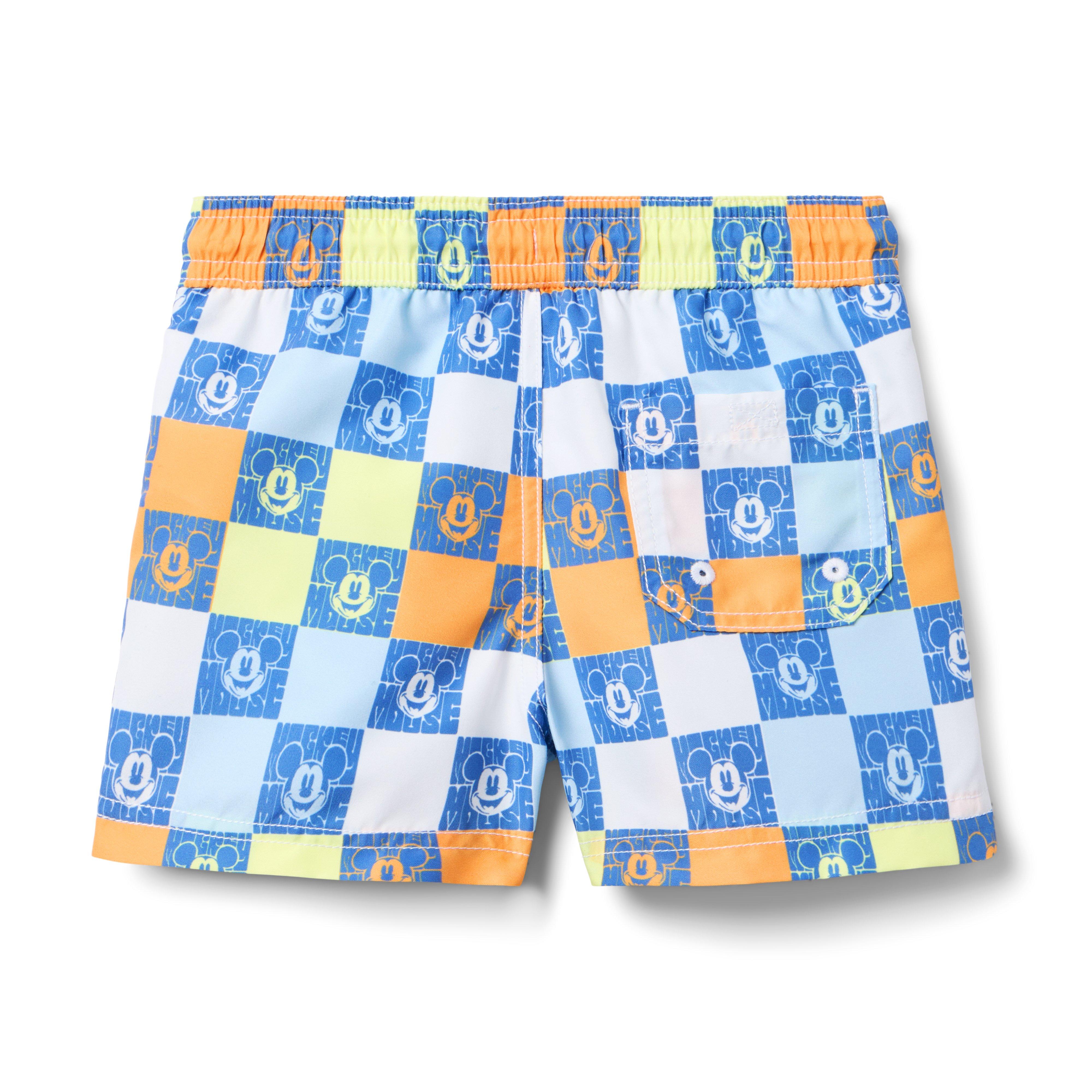 Disney Mickey Mouse Recycled Check Swim Trunk   image number 1