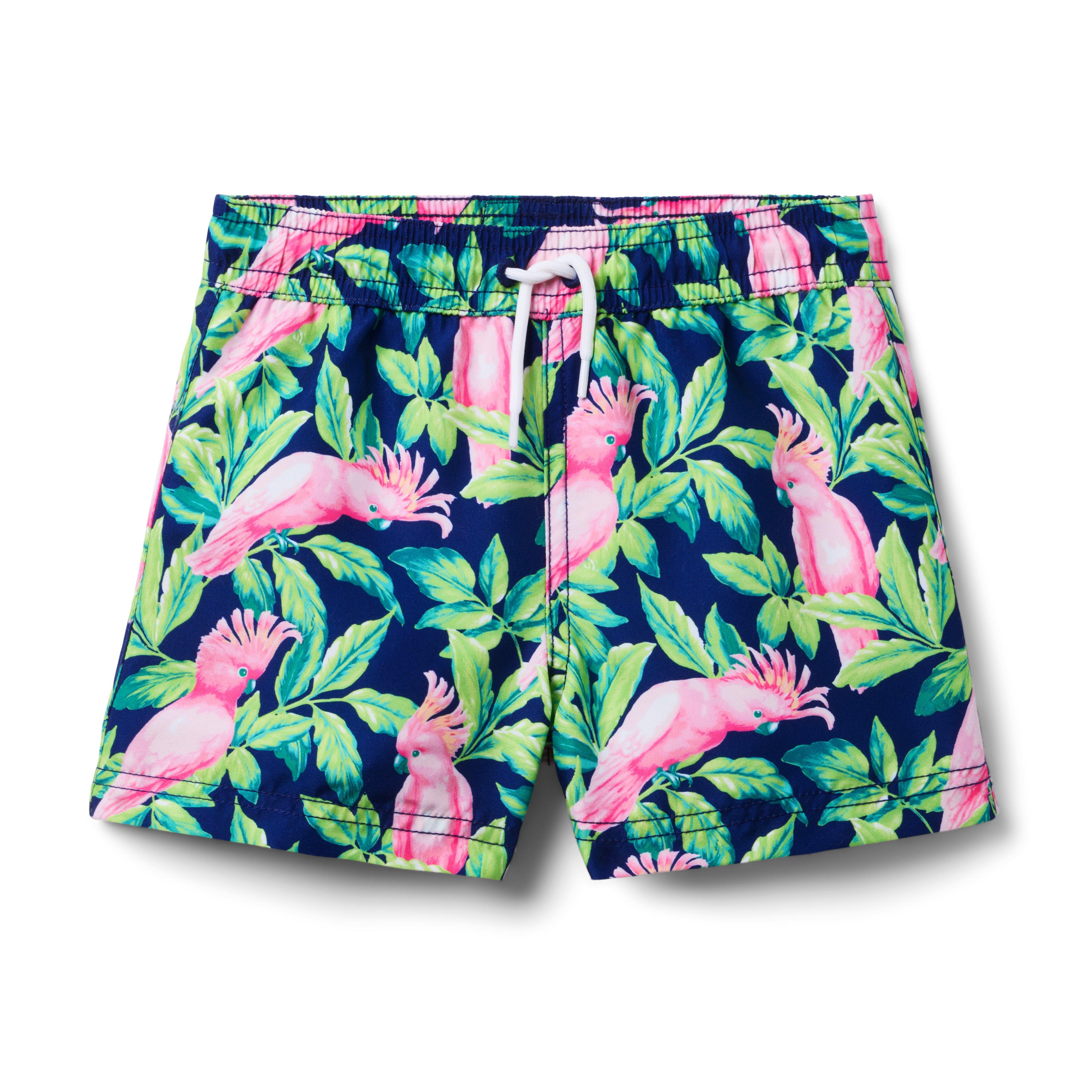 Recycled Tropical Bird Swim Trunk image number 0