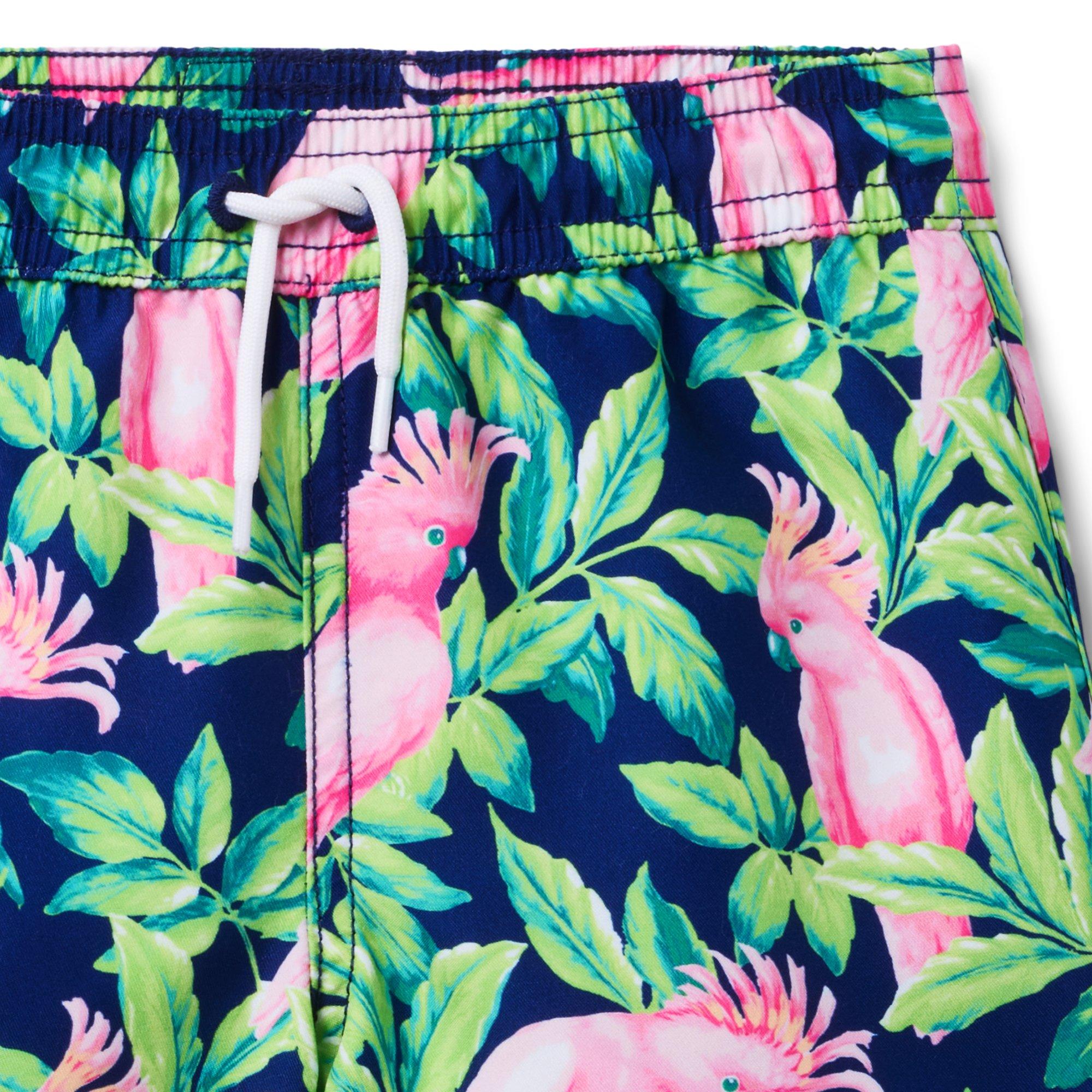 Recycled Tropical Bird Swim Trunk image number 2