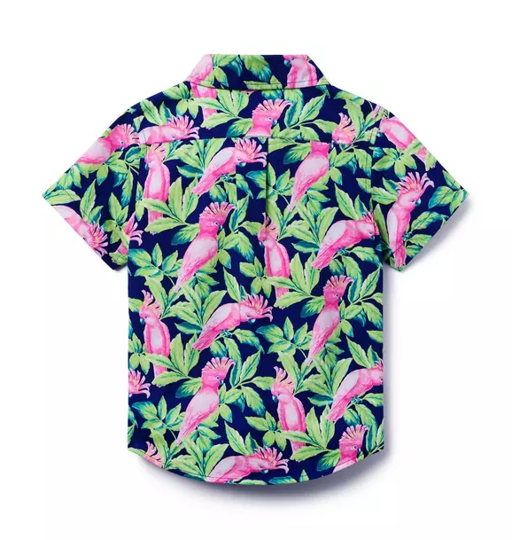 Tropical Bird Poplin Shirt image number 1
