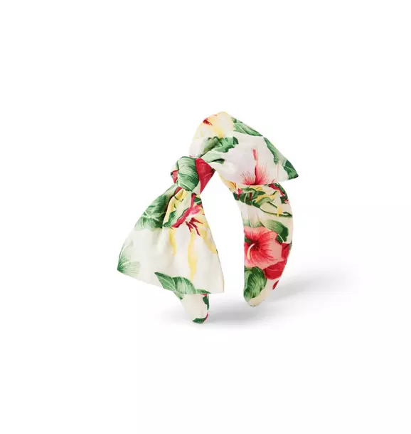 Tropical Floral Bow Headband image number 0