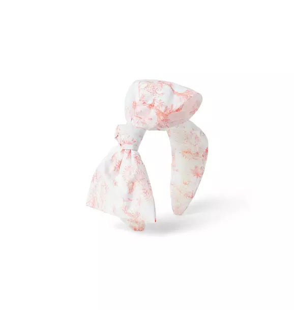Tropical Toile Bow Headband  image number 0