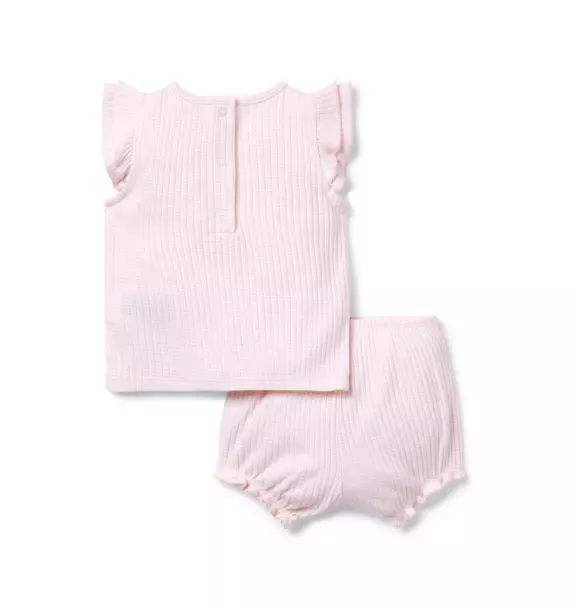 Baby Striped Ribbed Matching Set image number 1