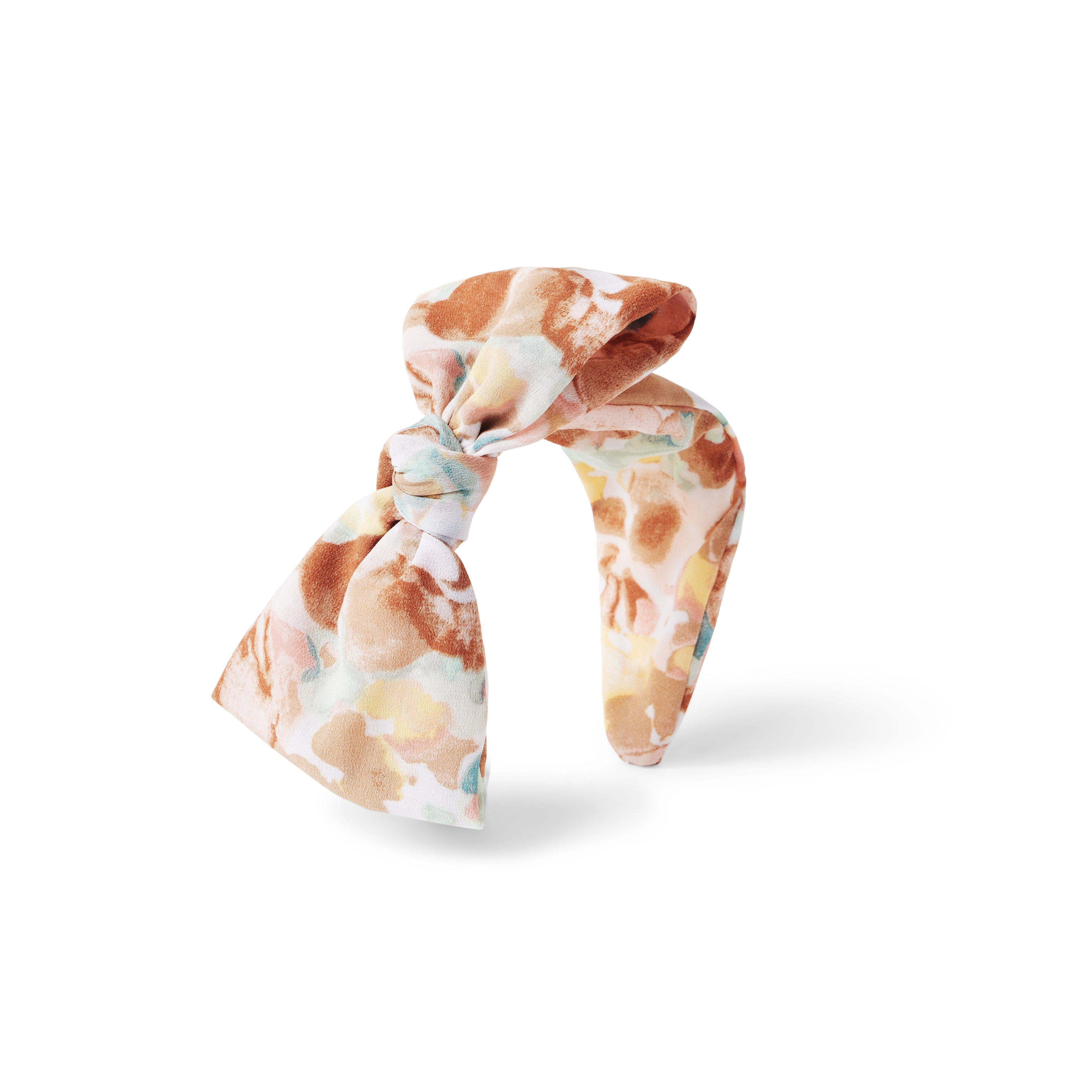 Watercolor Floral Bow Headband image number 0