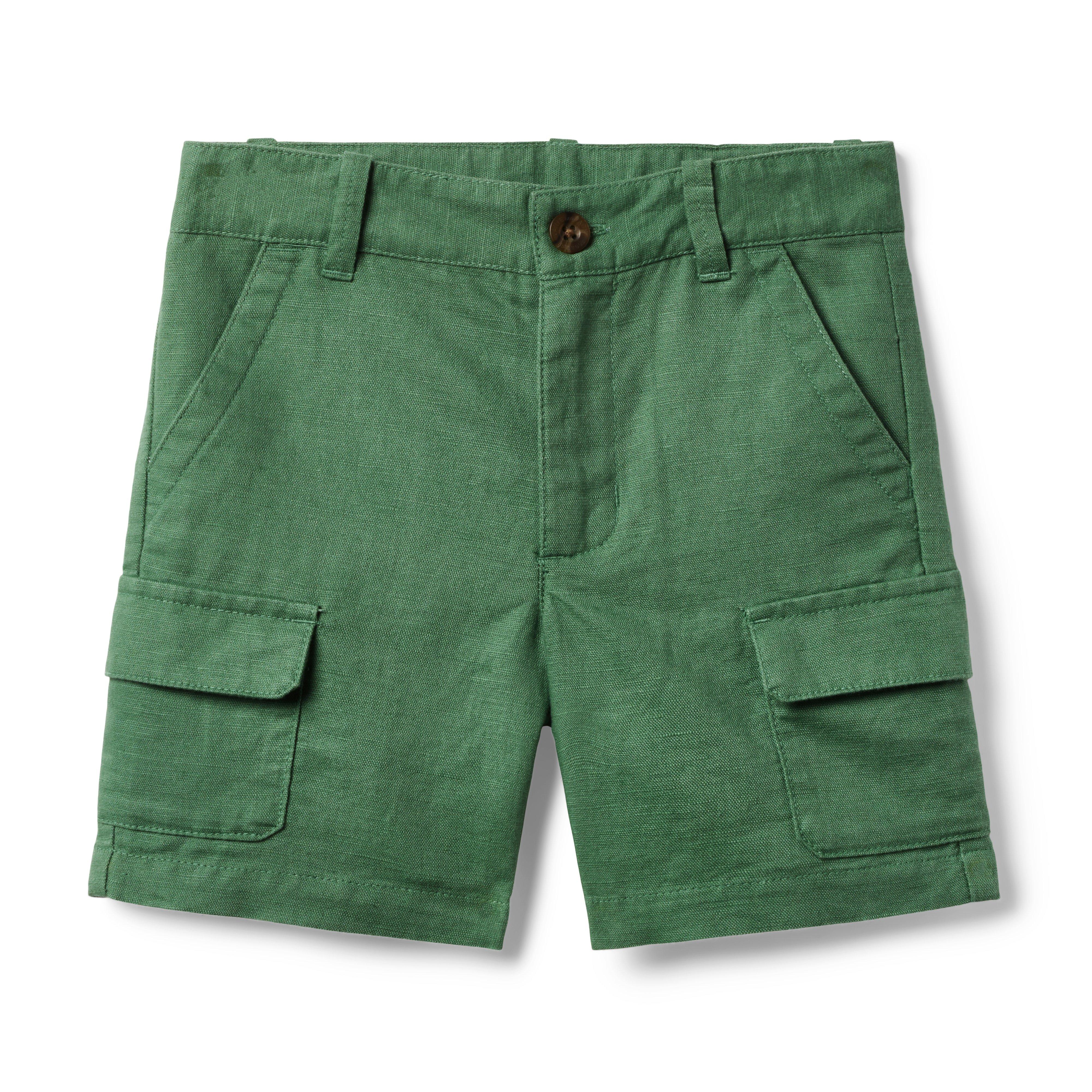 Linen-Cotton Cargo Pocket Short 
