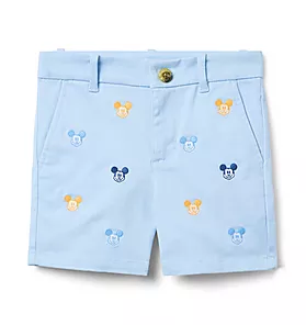 Disney Mickey Mouse Embroidered Twill Short