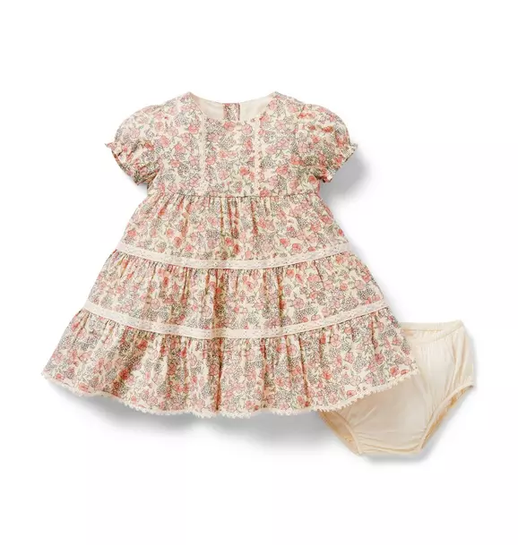 Baby Ditsy Floral Puff Sleeve Dress image number 2