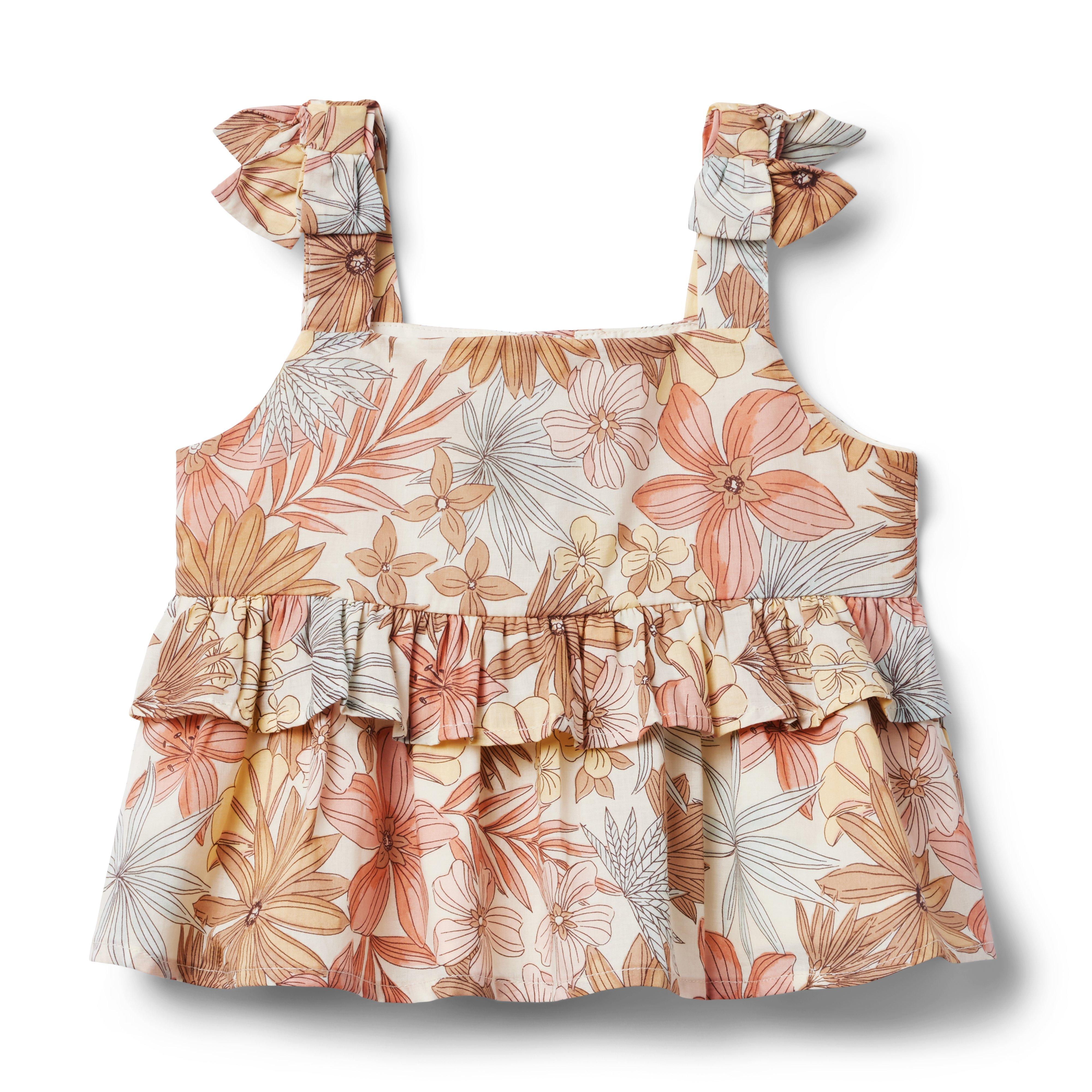Floral Peplum Ruffle Top image number 0