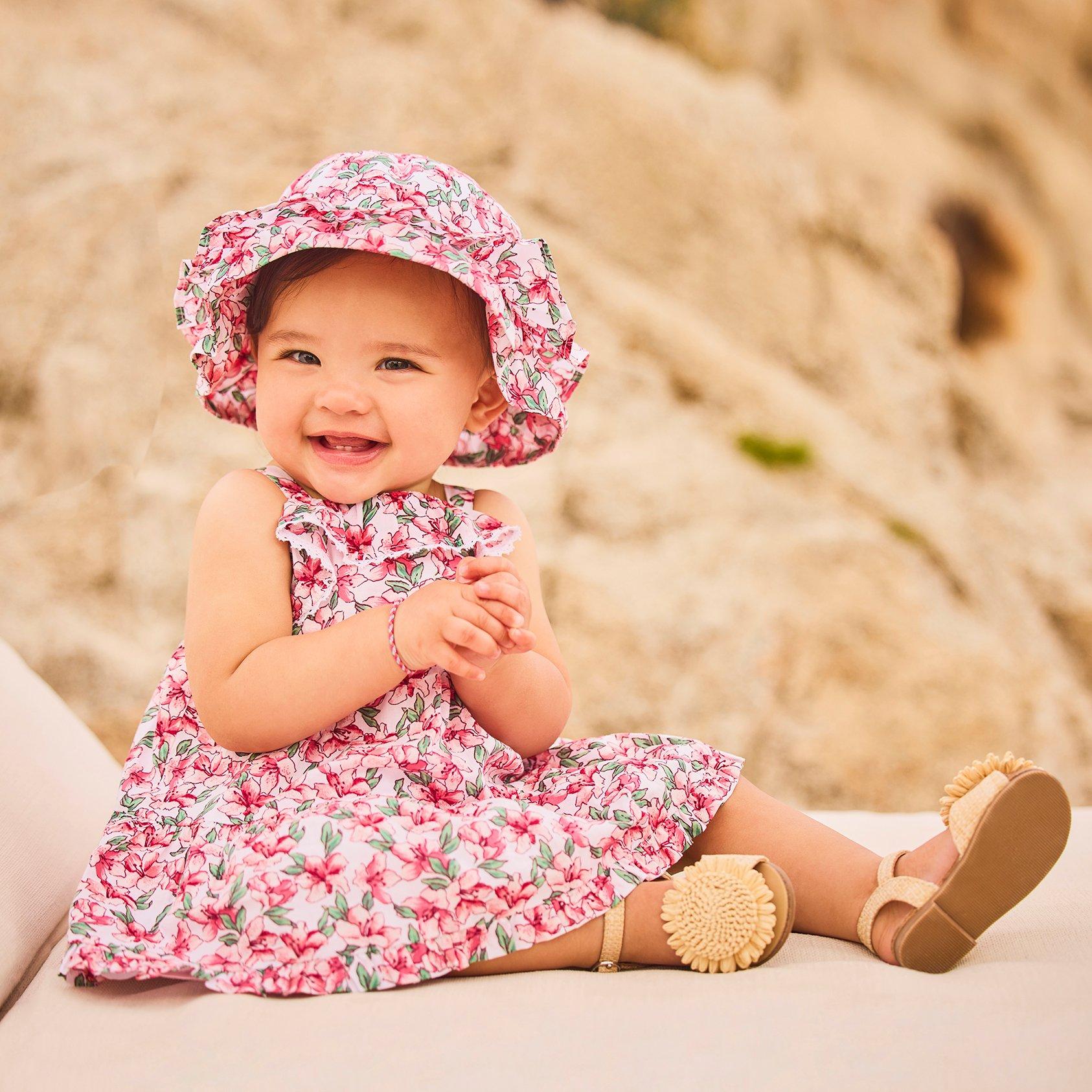 Baby Floral Crochet Trim Dress image number 1