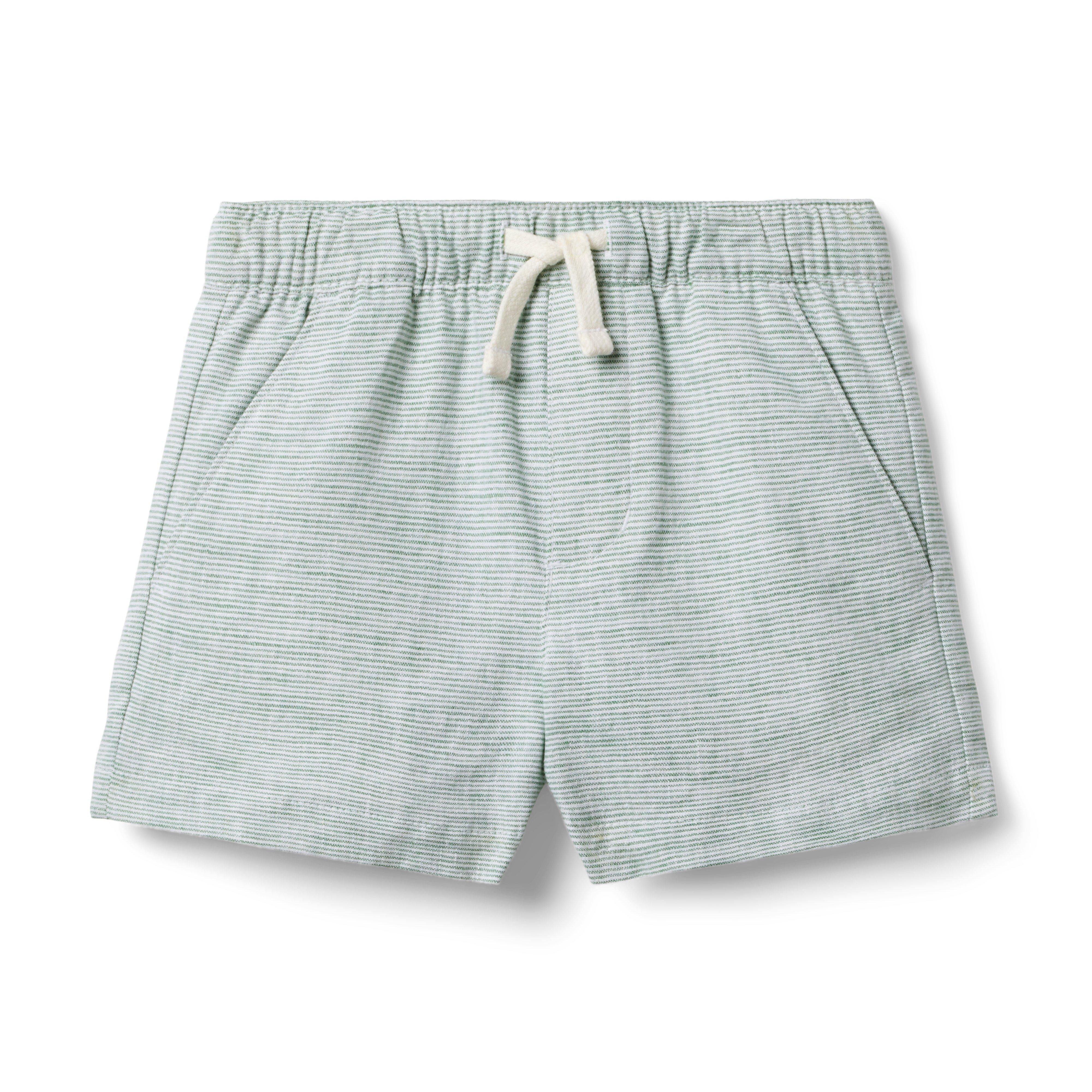 The Striped Linen-Cotton Pull-On Short image number 0