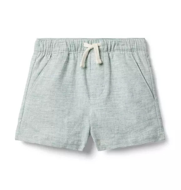 The Striped Linen-Cotton Pull-On Short image number 0