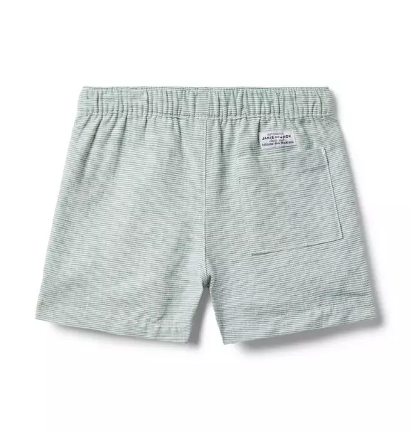 The Striped Linen-Cotton Pull-On Short image number 1