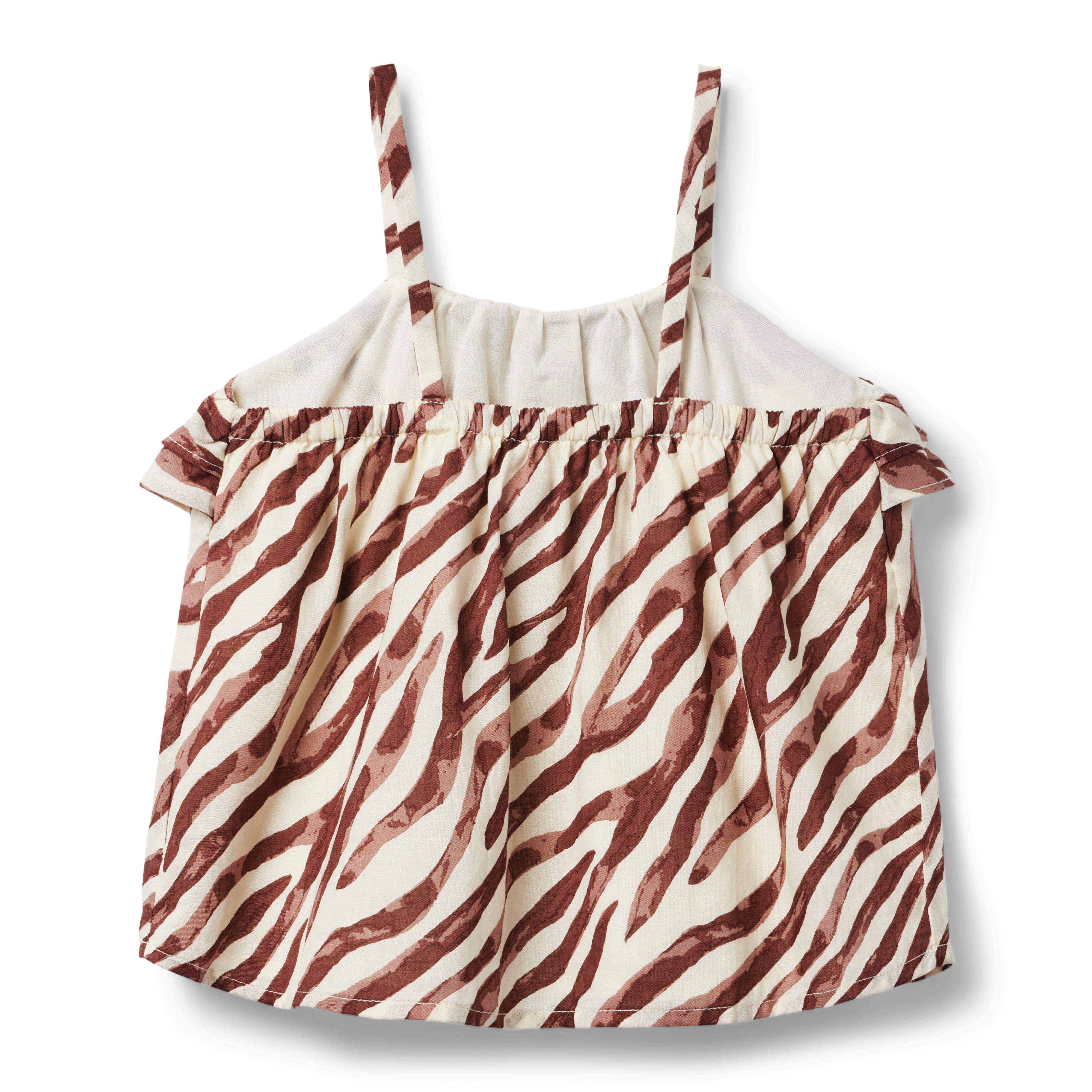 Zebra Ruffle Top image number 1