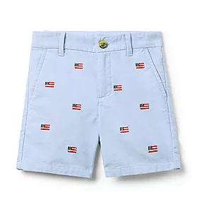 Embroidered Flag Oxford Short