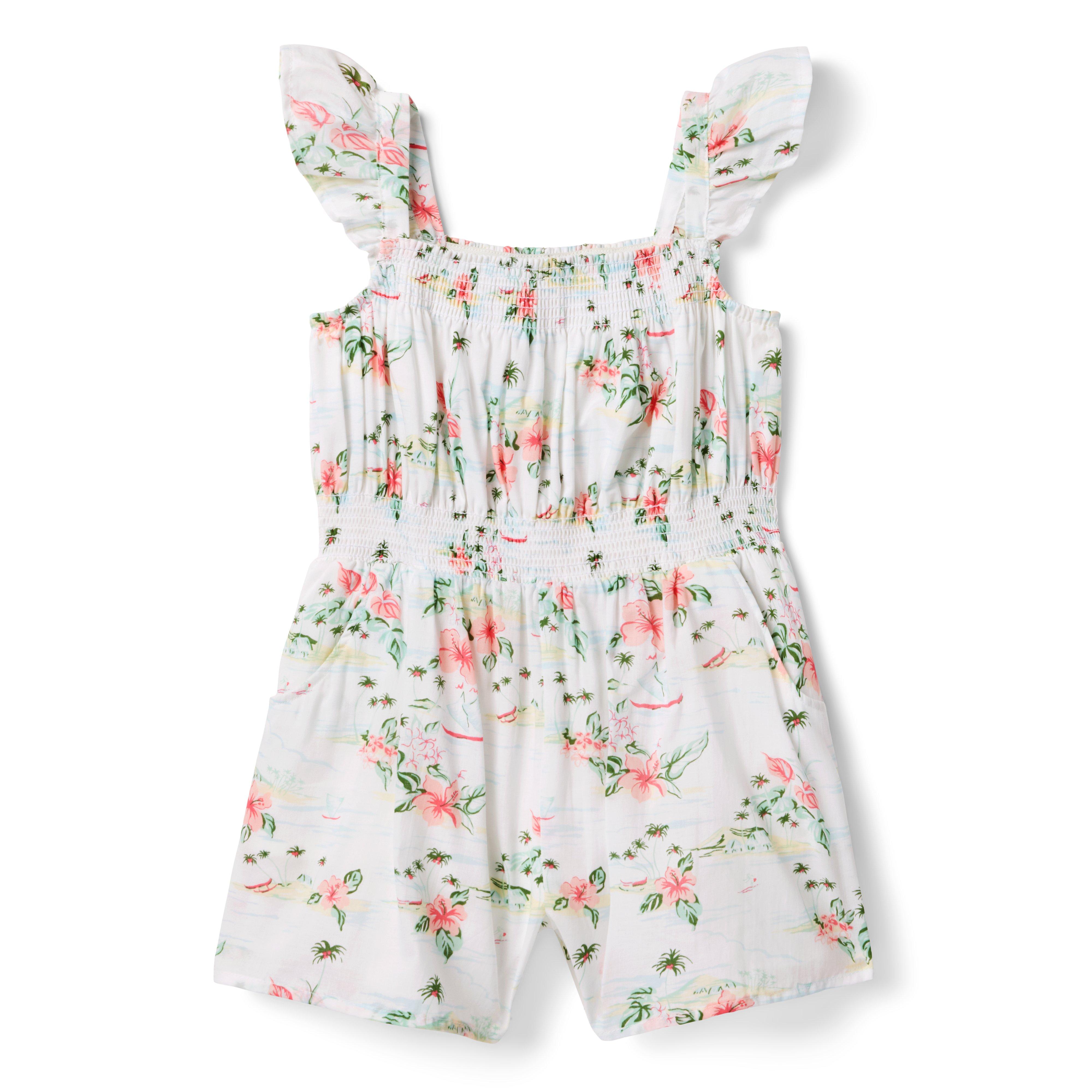 Floral Smocked Romper image number 0