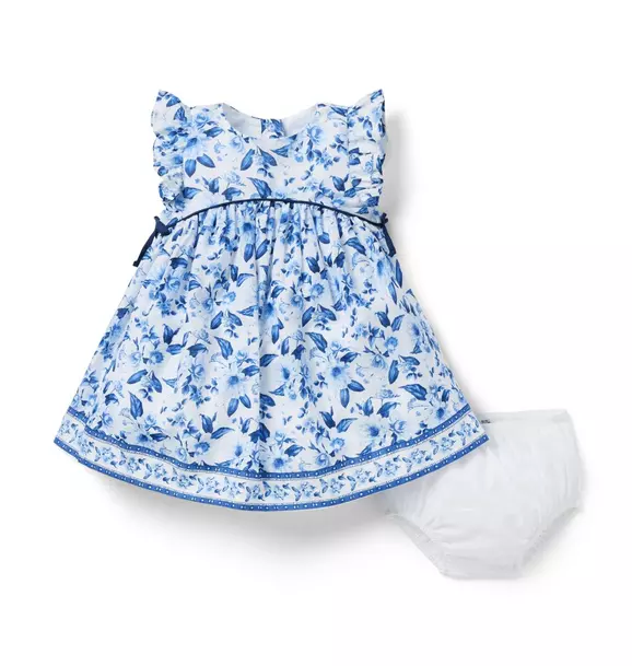 Baby Floral Flutter Sleeve Dress image number 2