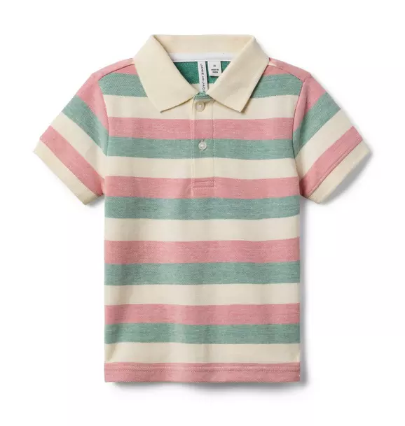 The Classic Striped Pique Polo image number 0