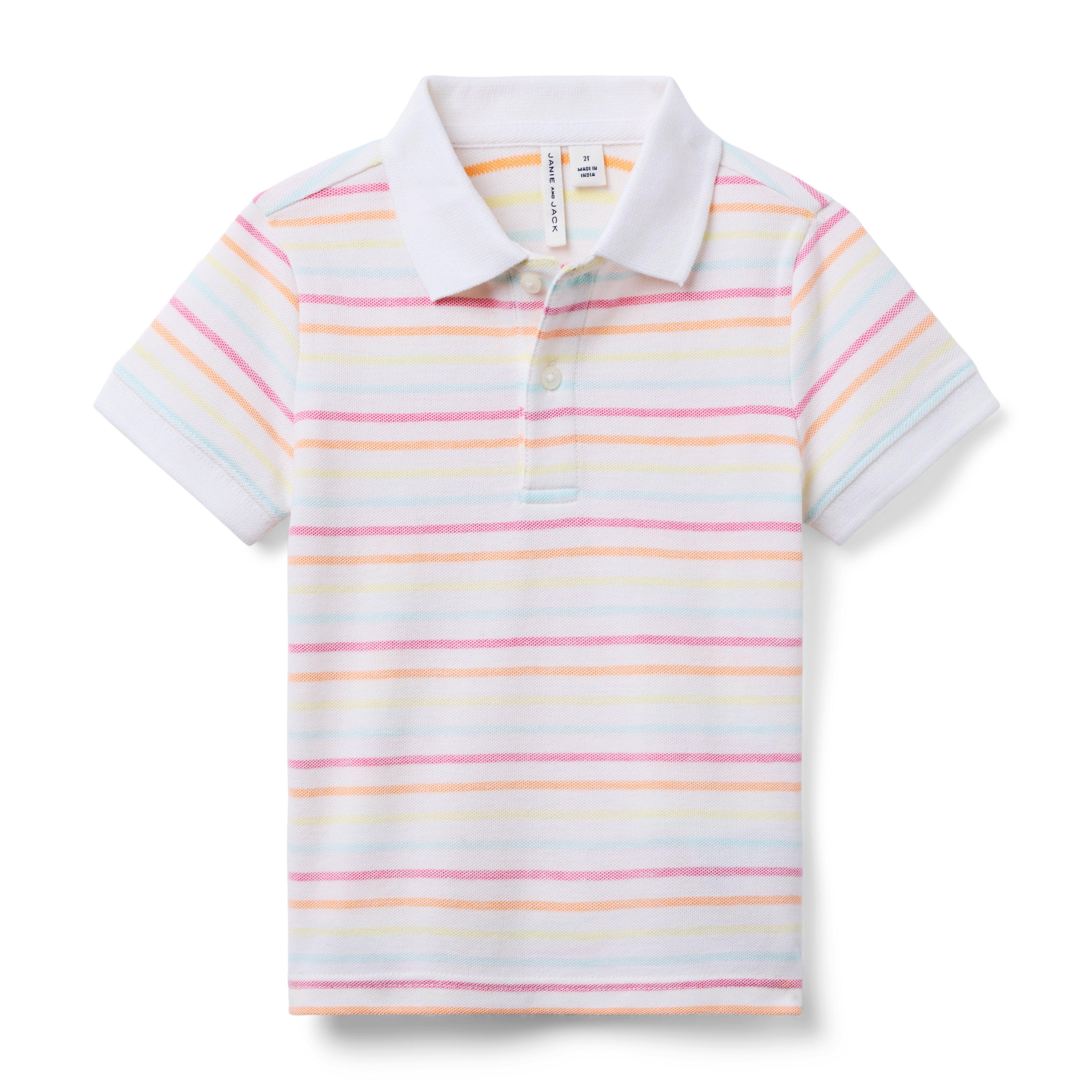 The Classic Striped Pique Polo image number 0