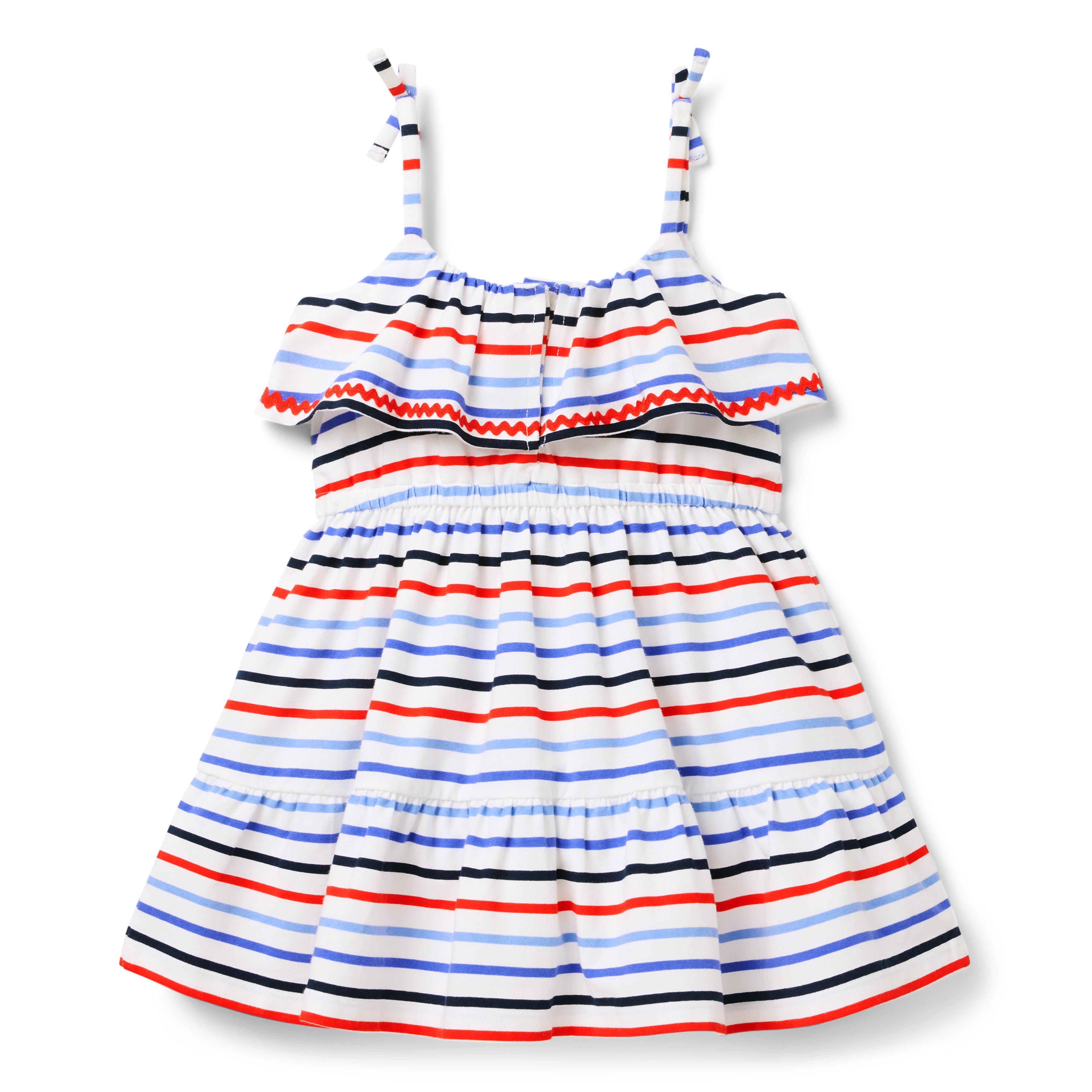 Striped Ruffle Dress image number 1