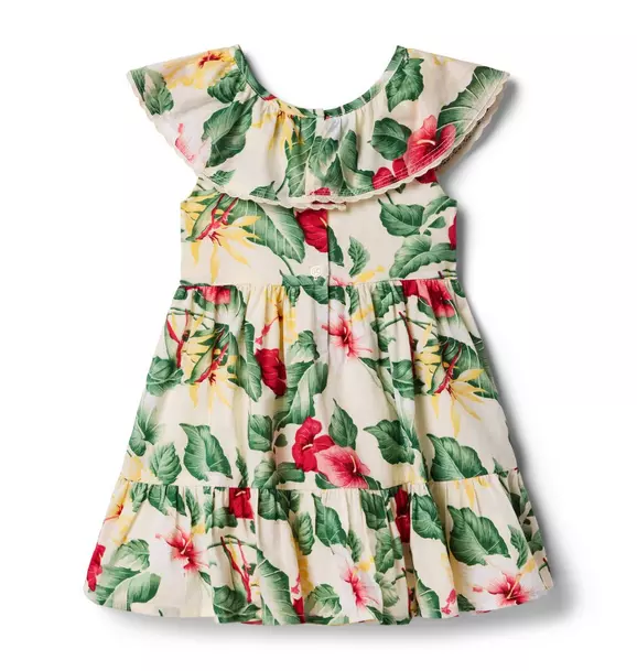 Tropical Floral Ruffle Dress image number 1